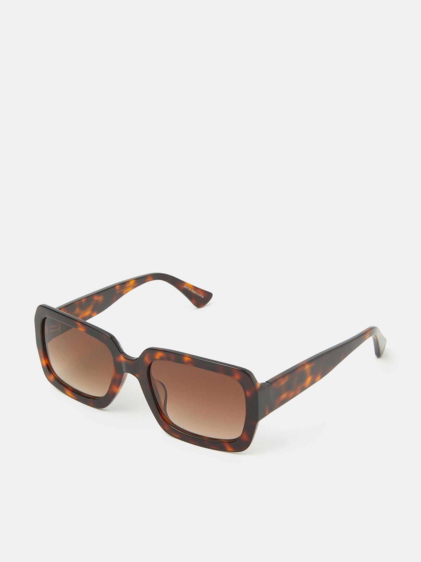 Accessorize Square Tort Sunglasses - Brown