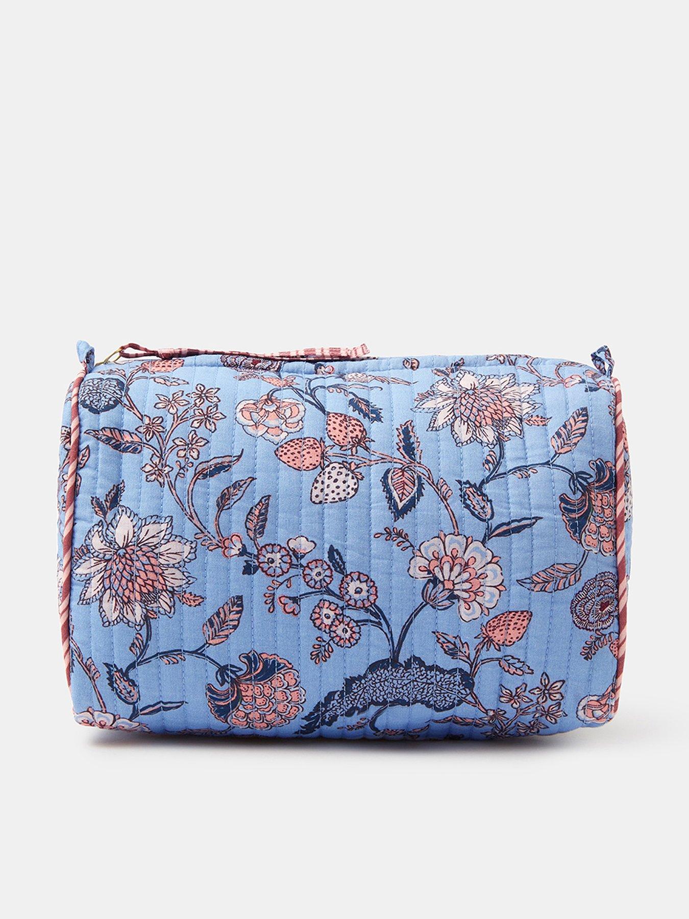 Image 1 of 3 of Accessorize Floral Quilted Make Up Bag