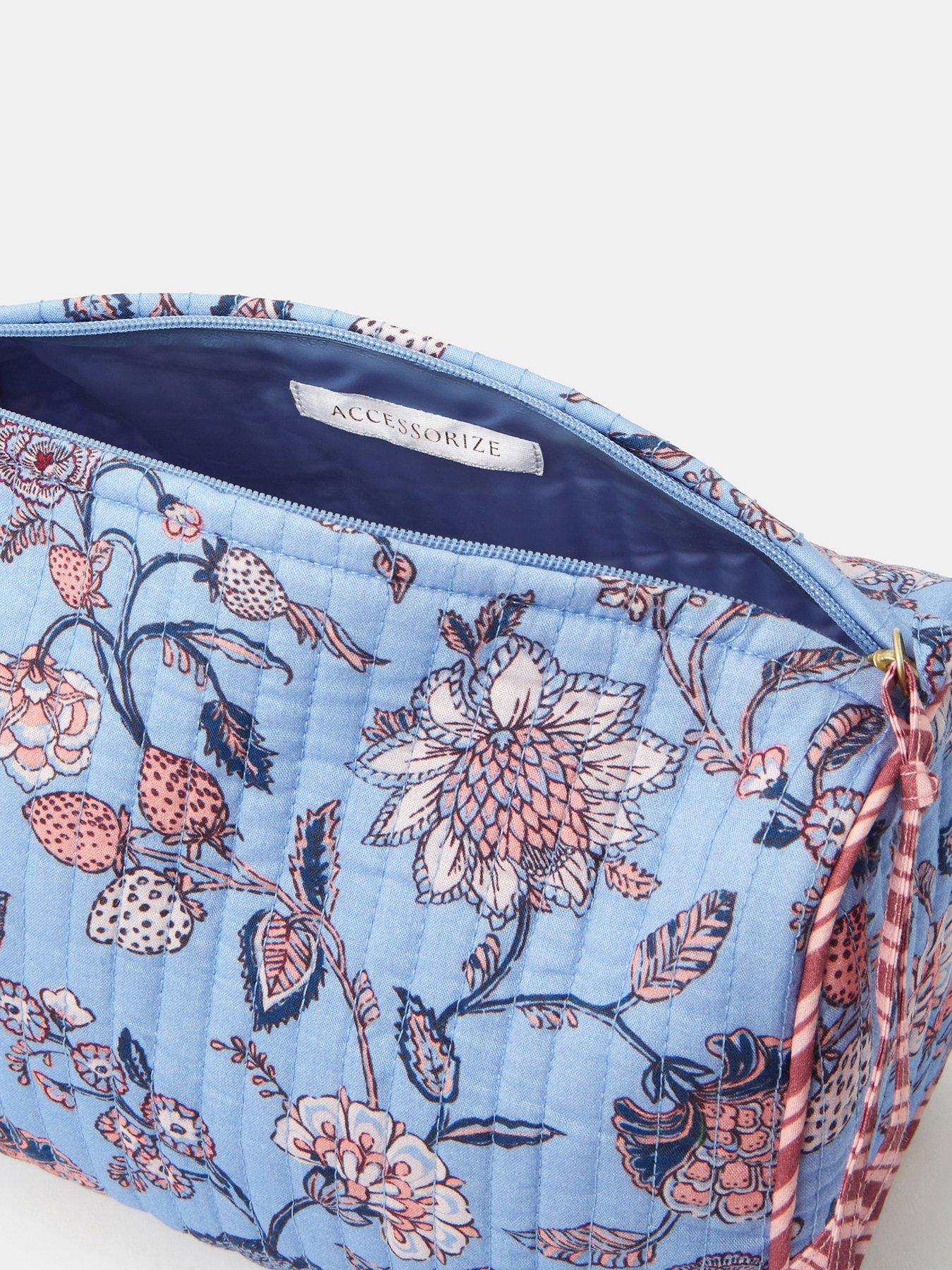 Image 3 of 3 of Accessorize Floral Quilted Make Up Bag