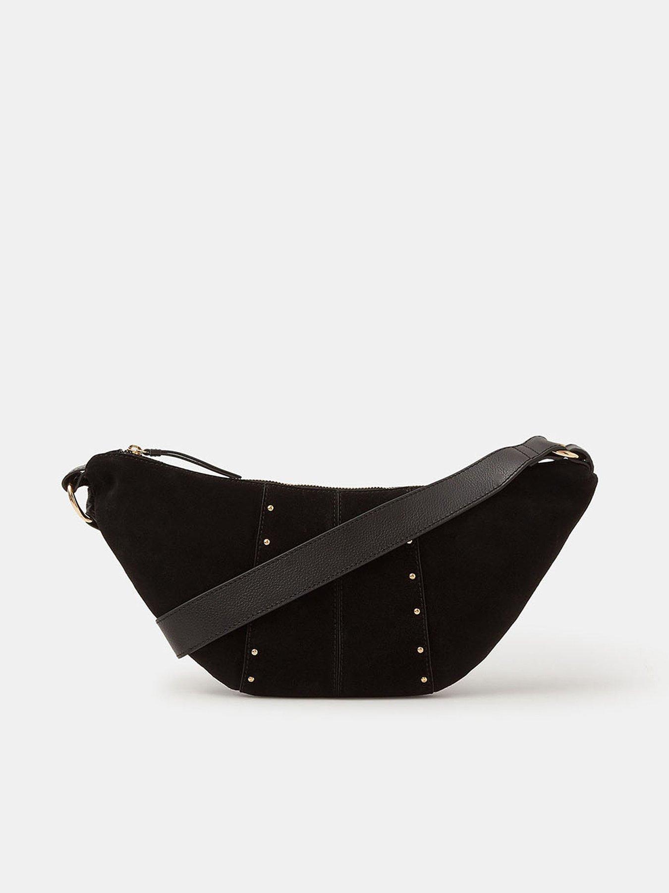 Accessorize Stud Suede Sling Crossbody Bag