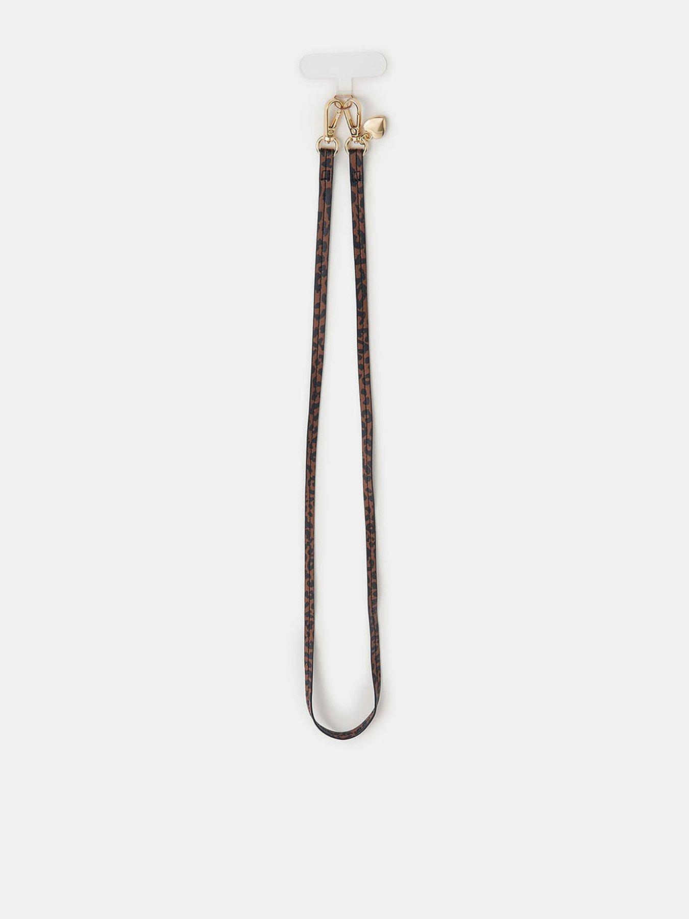 Accessorize Leopard Print Thin Phone Strap