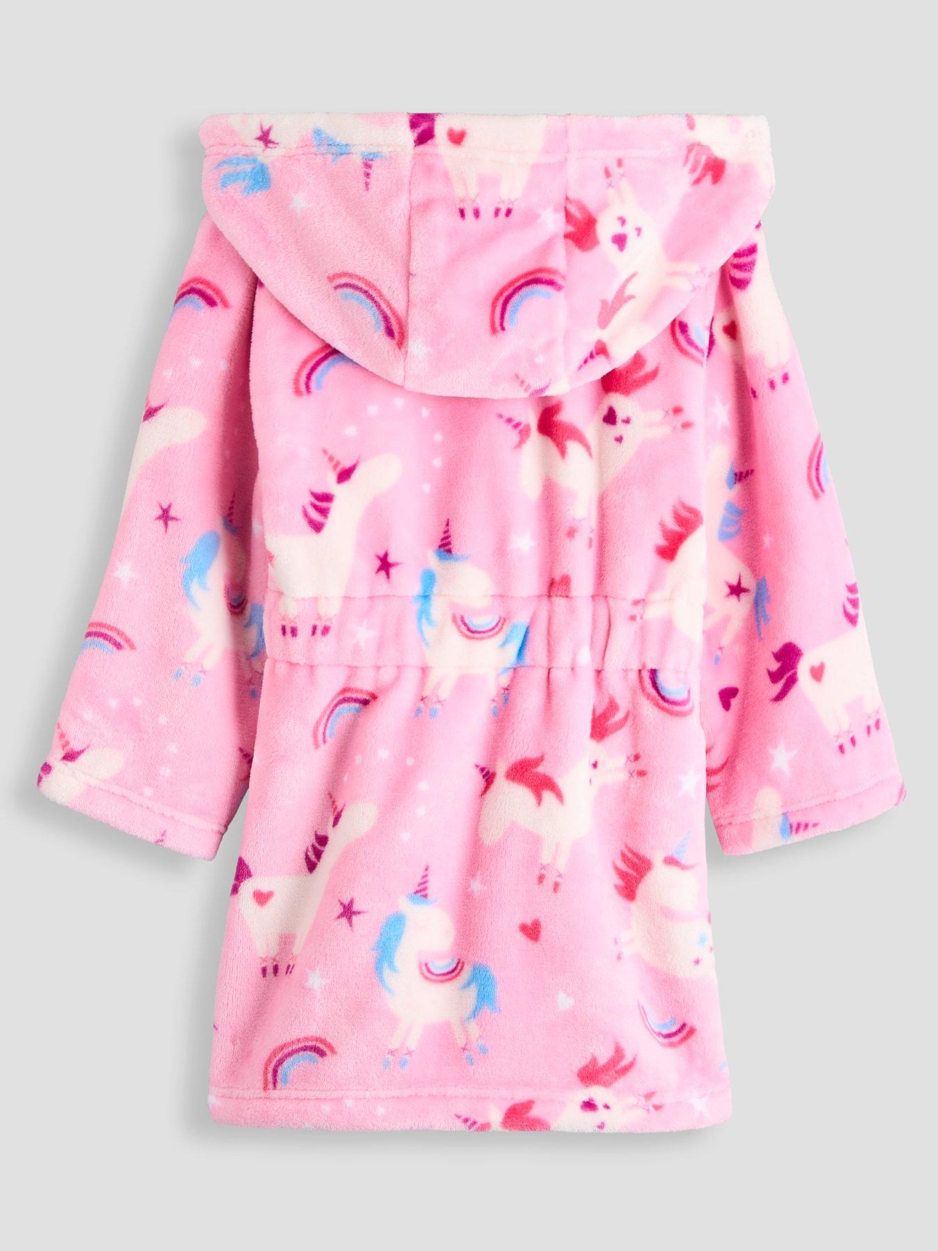Image 2 of 5 of The Very Collection Unicorn Fleece Dressing Gown