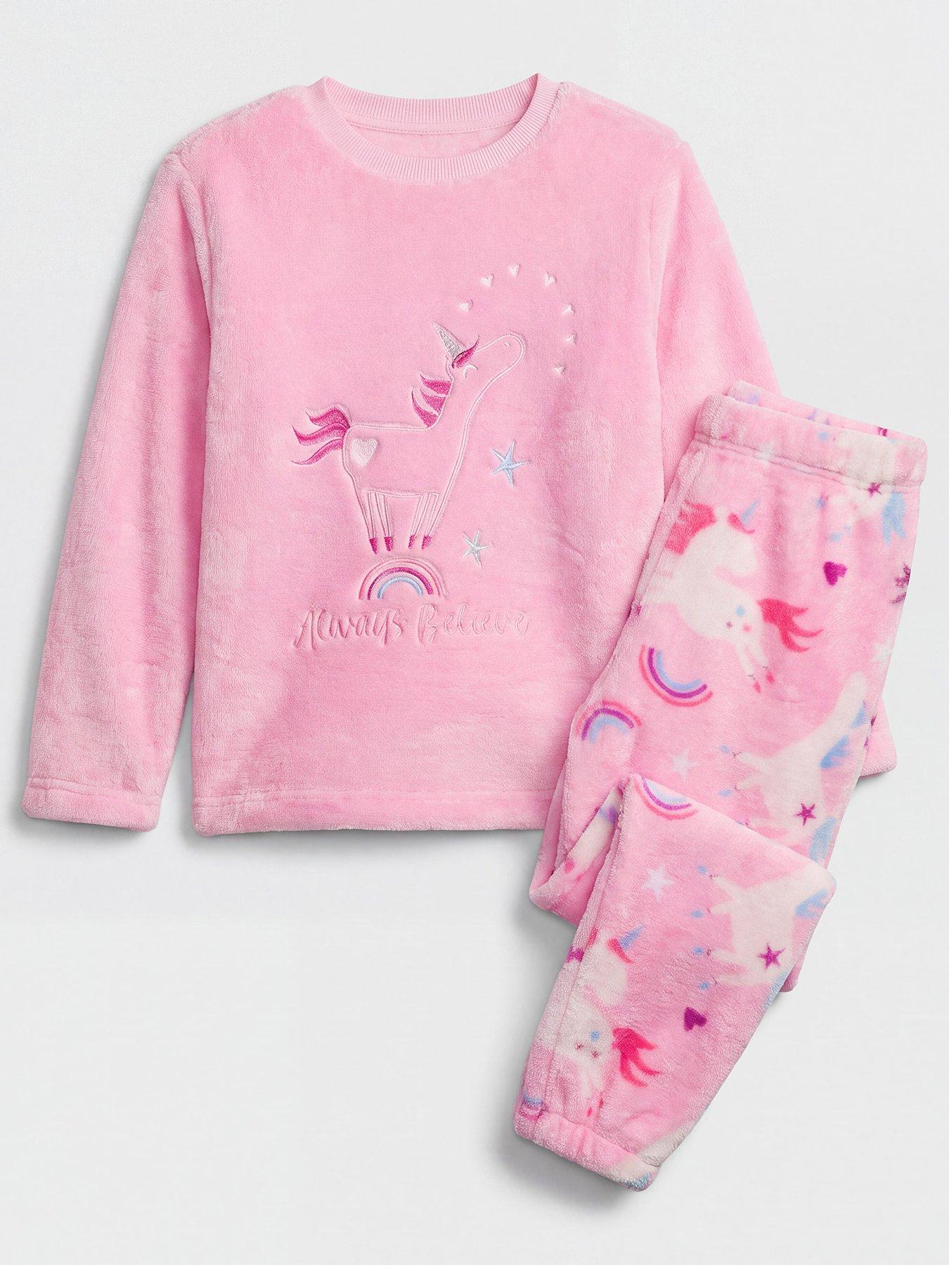 Image 1 of 4 of The Very Collection Unicorn Fleece Pyjama