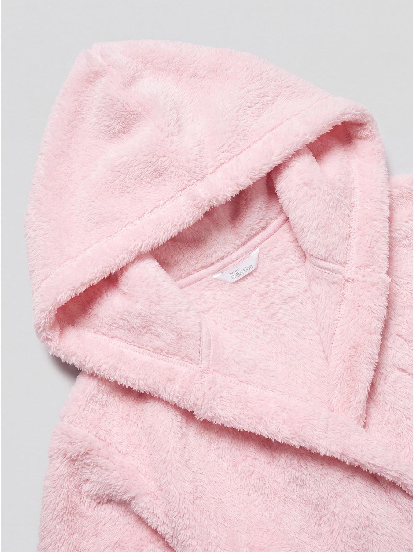 Image 3 of 3 of The Very Collection Pink Carve Bow Fleece Robe