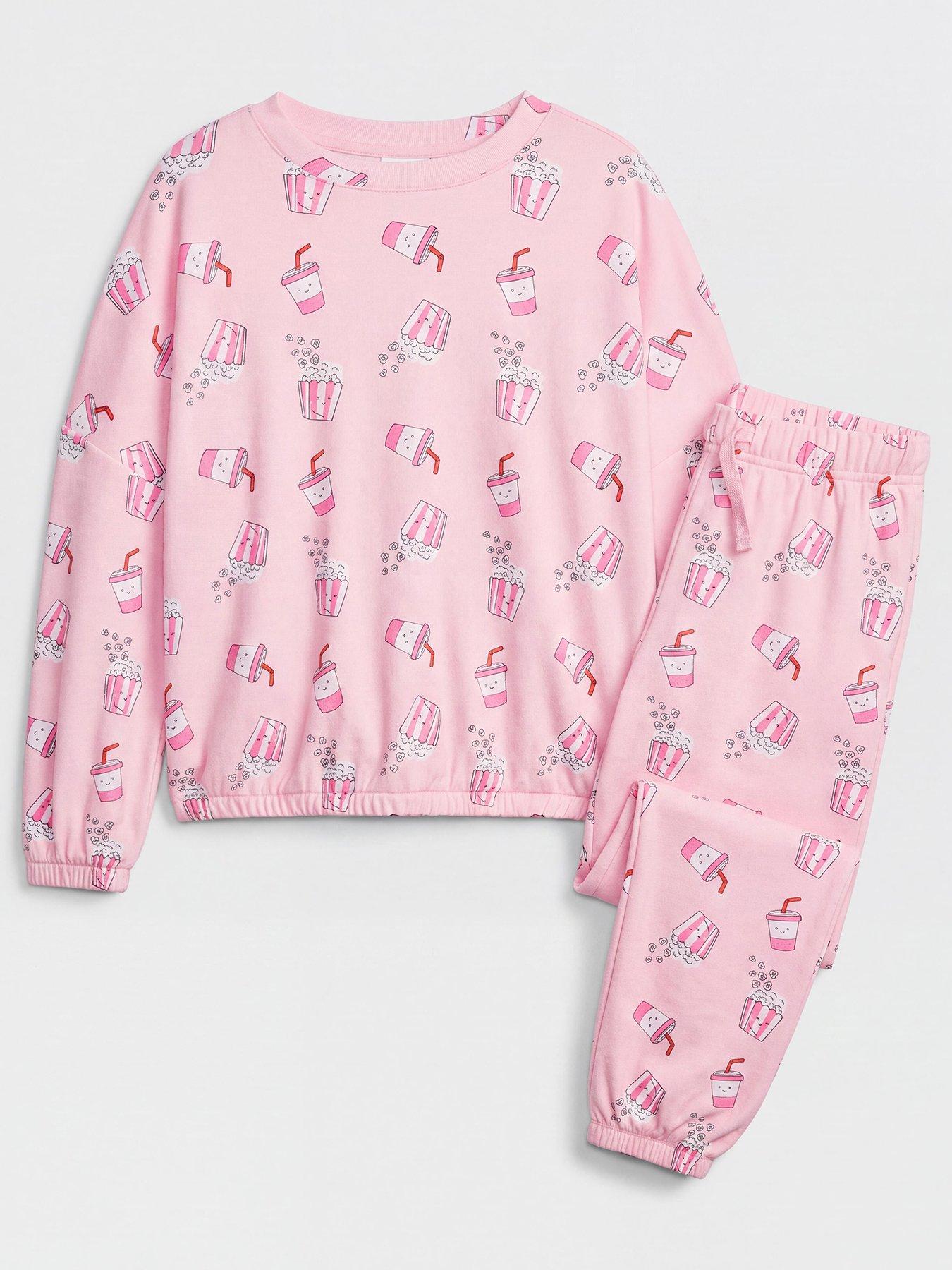 Image 1 of 3 of The Very Collection Popcorn Print Fleece Pjs