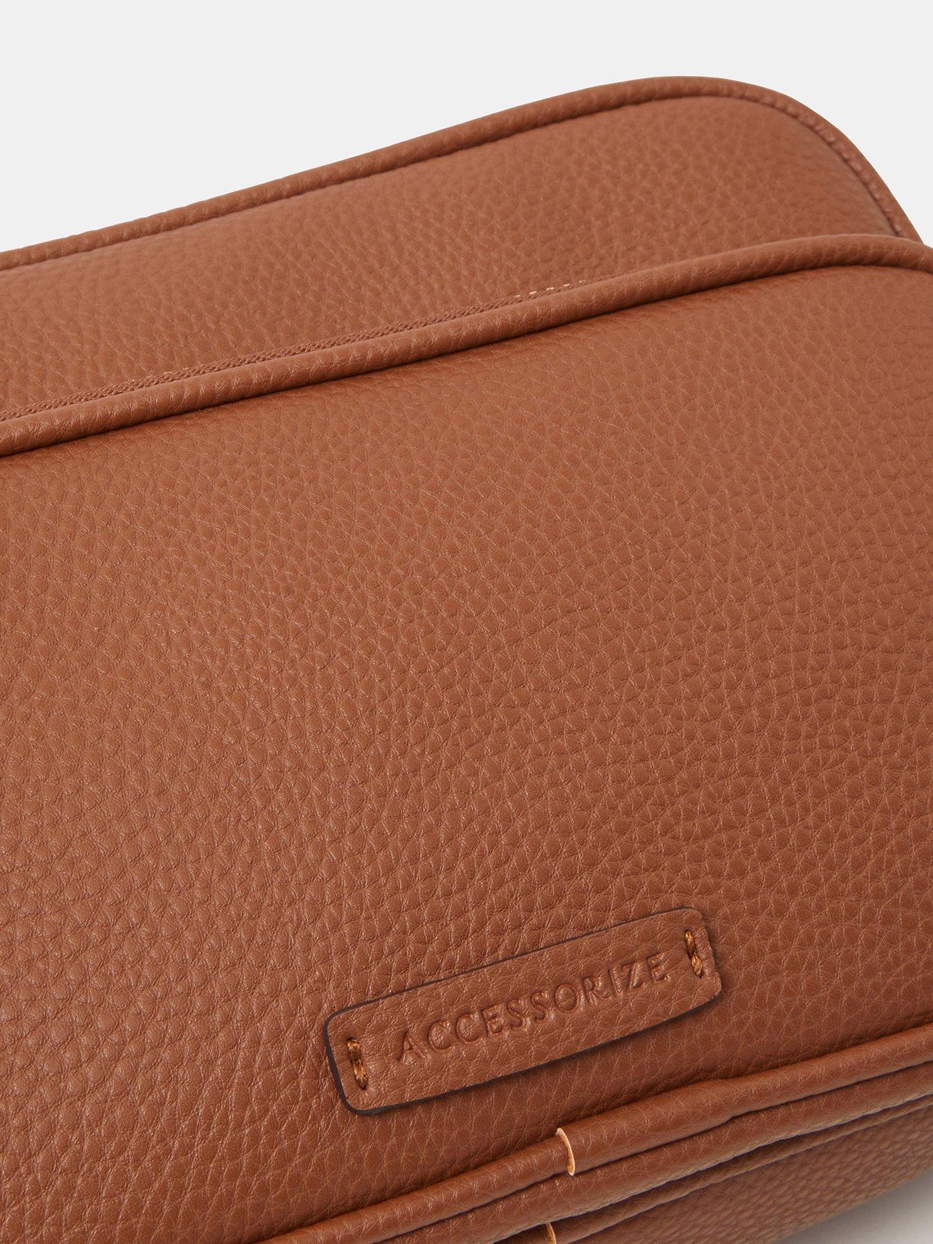 Image 4 of 5 of Accessorize Double Zip Camera Bag - Brown
