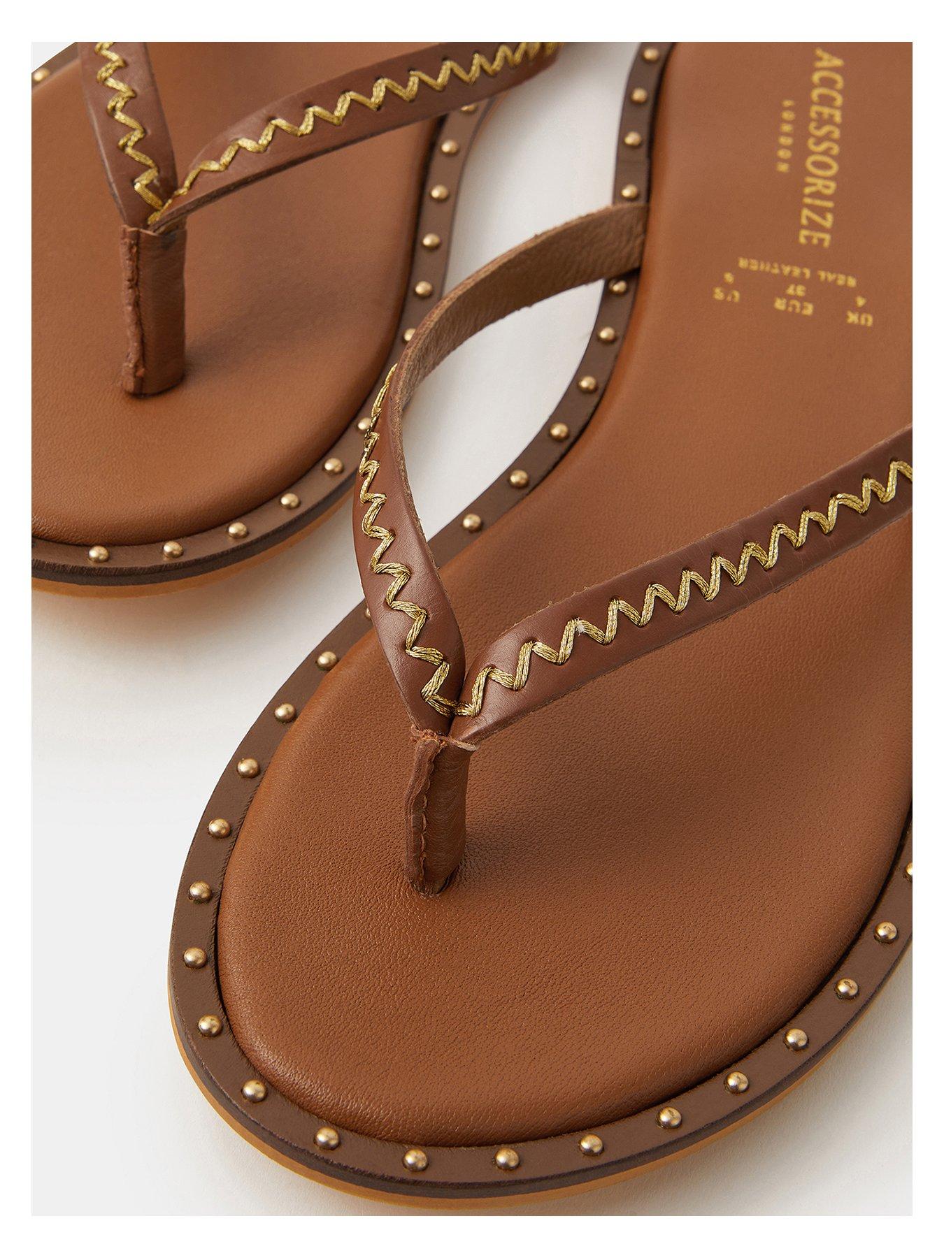 accessorize-stitched-studded-leather-flip-flops-brownoutfit