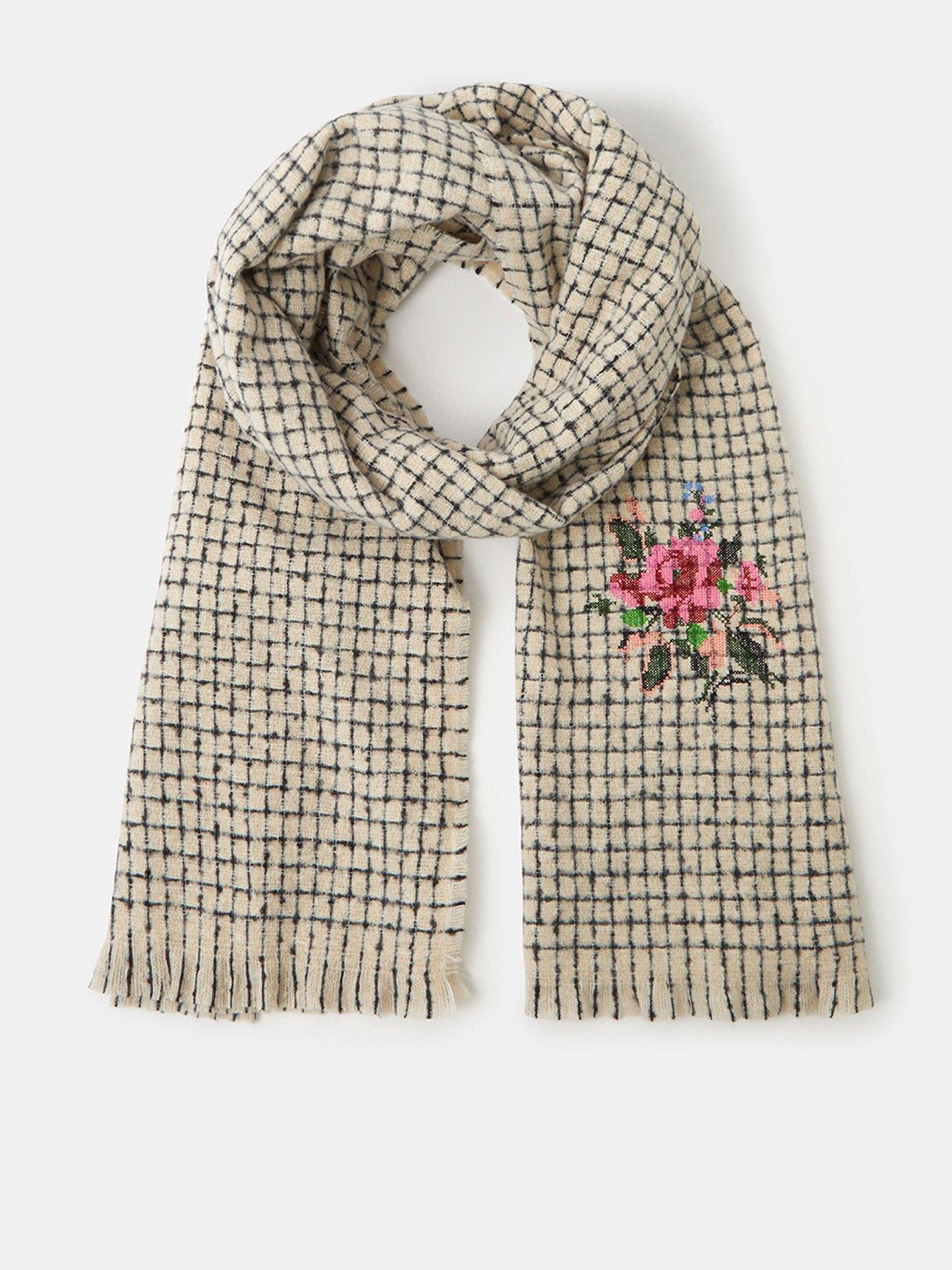 accessorize-floral-check-print-blanket-scarf-multi