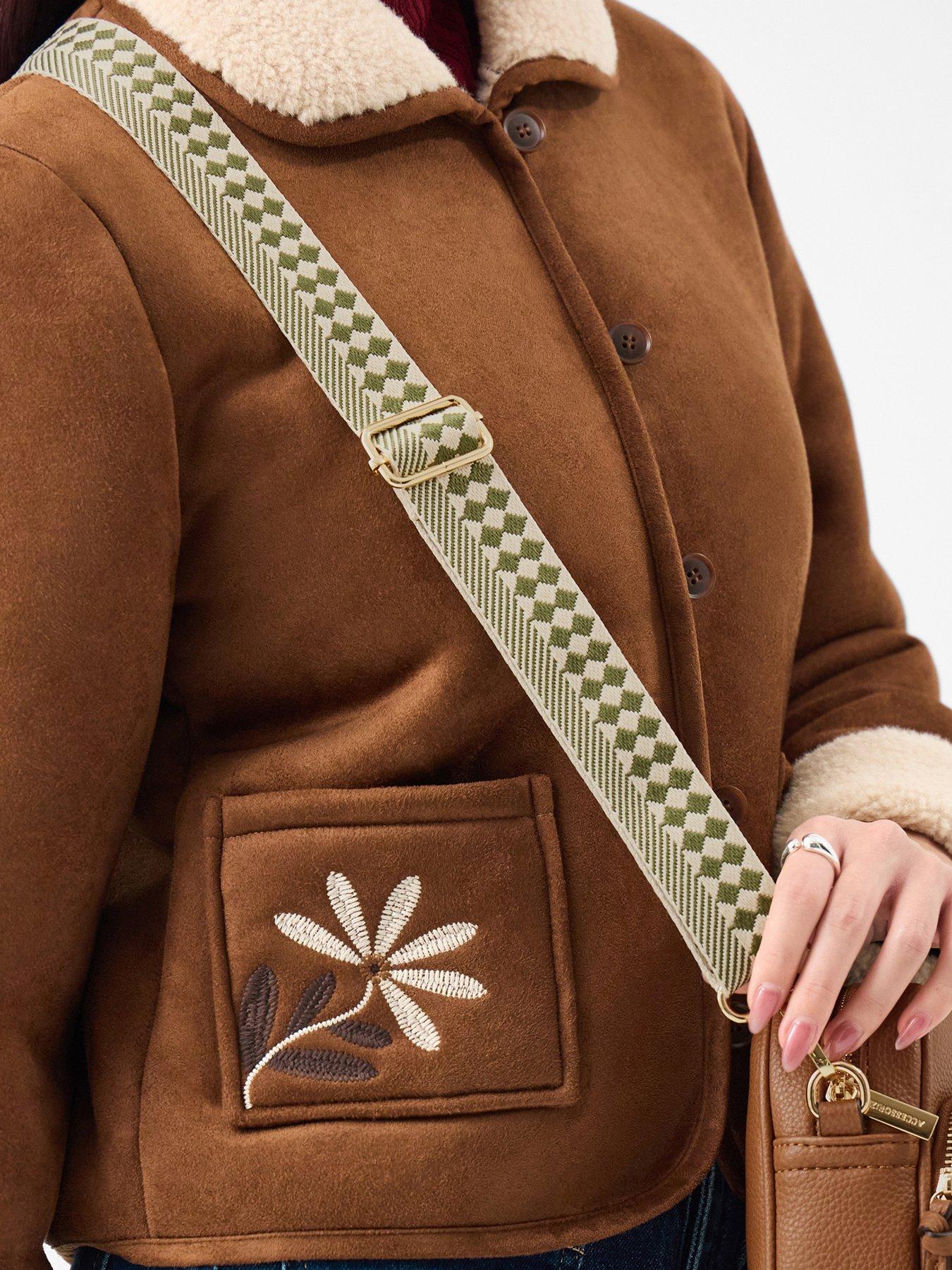 accessorize-checkerboard-stripe-bag-strap-greenstillFront