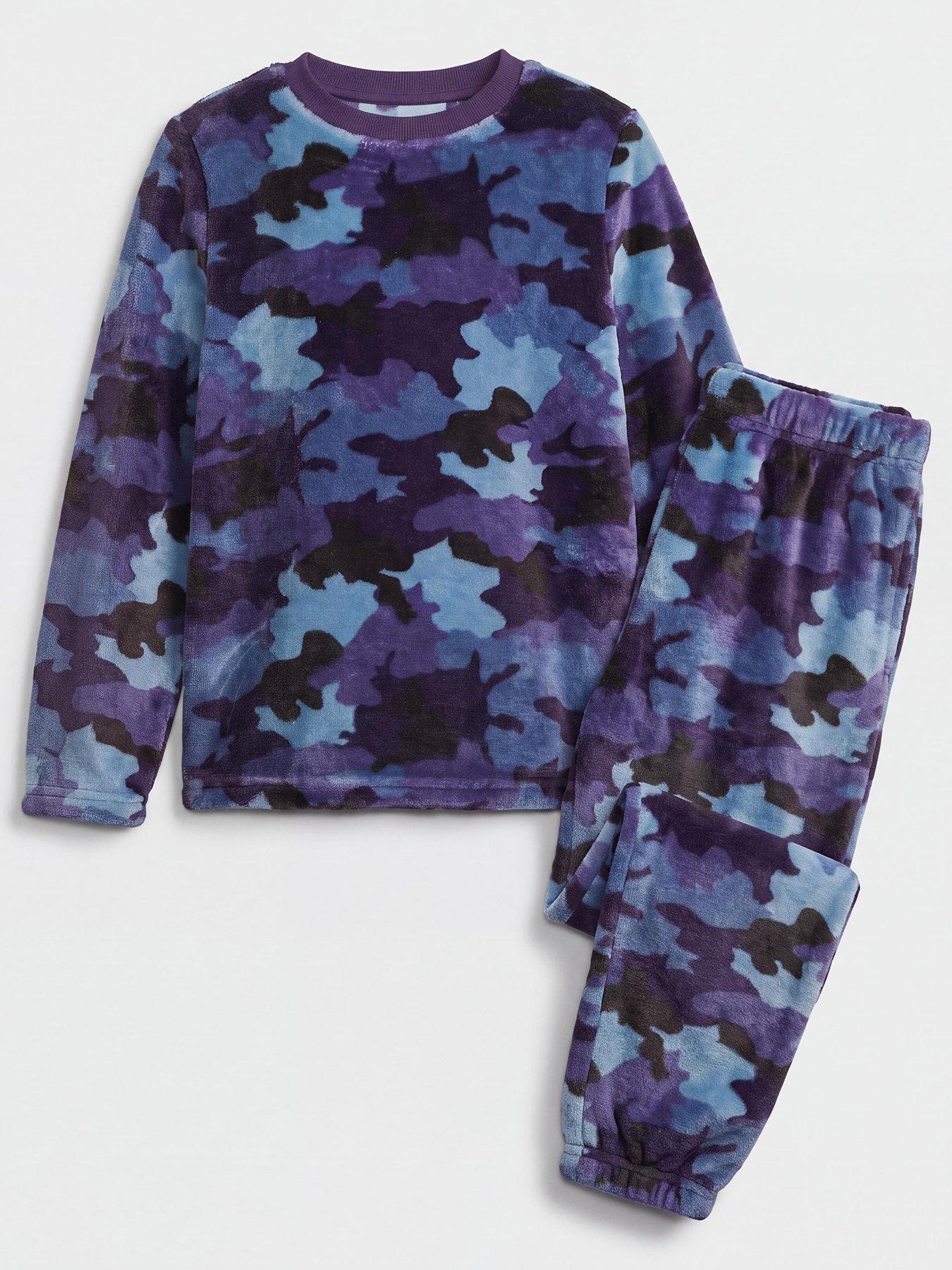 Image 1 of 3 of The Very Collection Camo Fleece Pj Set
