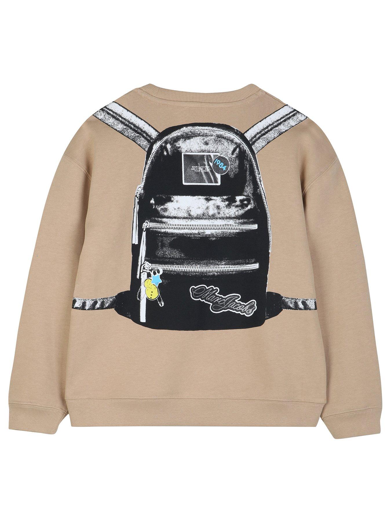 marc-jacobs-boys-backpack-print-sweat-top-beigeback