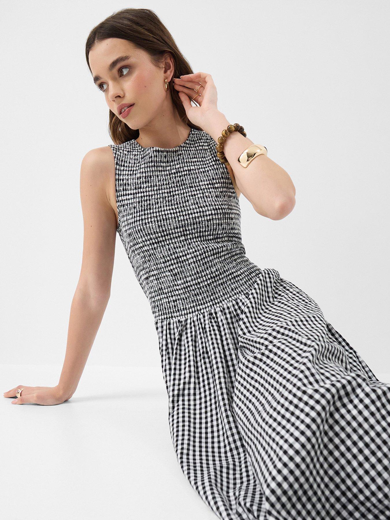 accessorize-gingham-print-drop-waist-maxi-dress-multifront