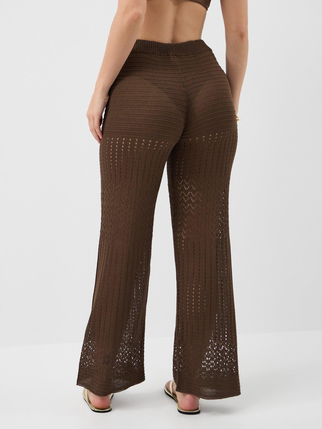 accessorize-crochet-knit-trousers-brownstillFront