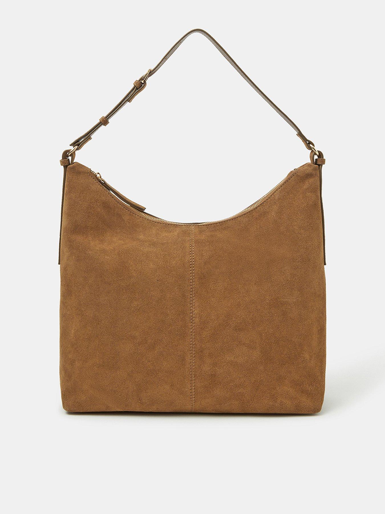 Image 1 of 5 of Accessorize Slouchy Suede Shoulder Bag