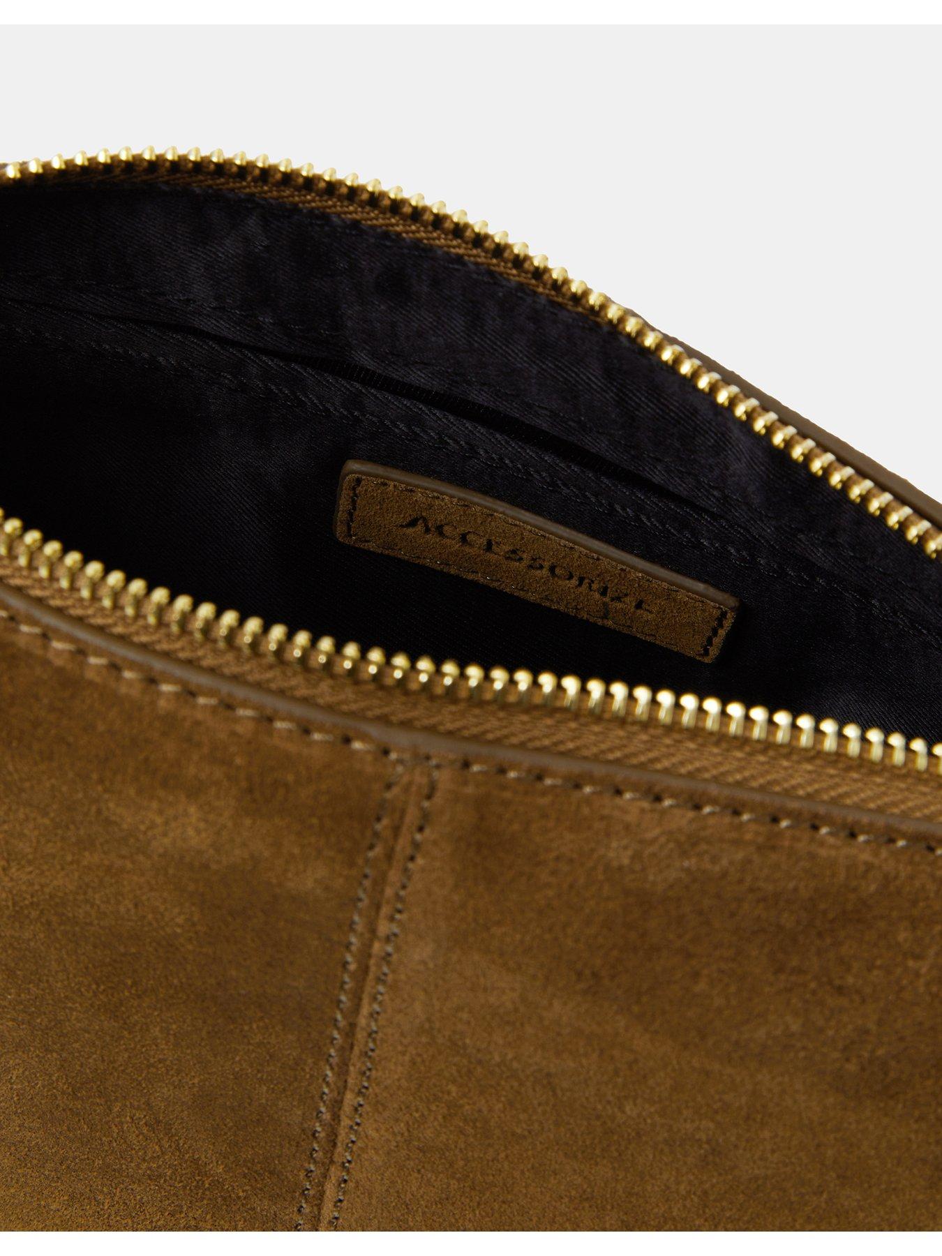 Image 2 of 4 of Accessorize Suede Crossbody Handbag