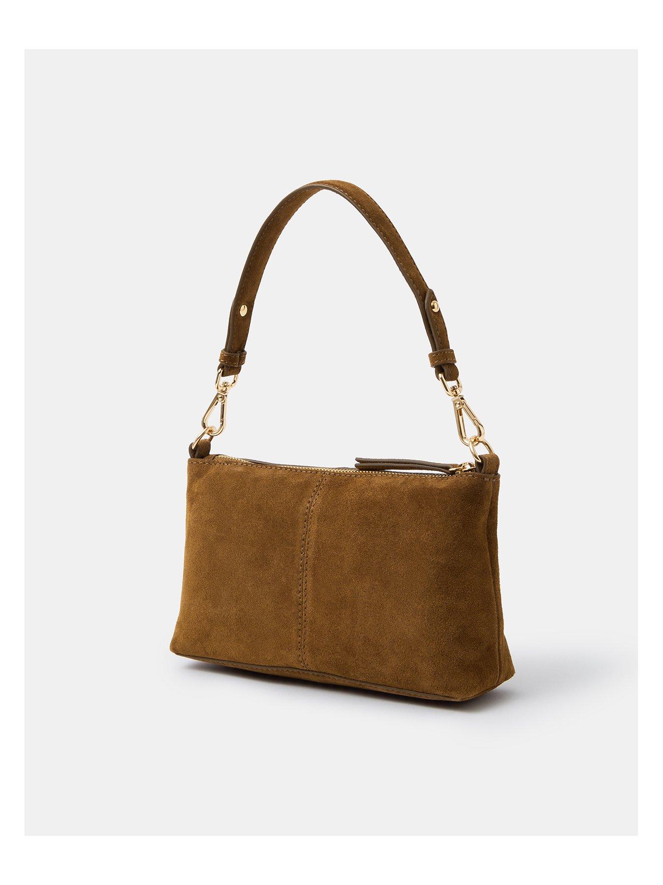 Image 4 of 4 of Accessorize Suede Crossbody Handbag