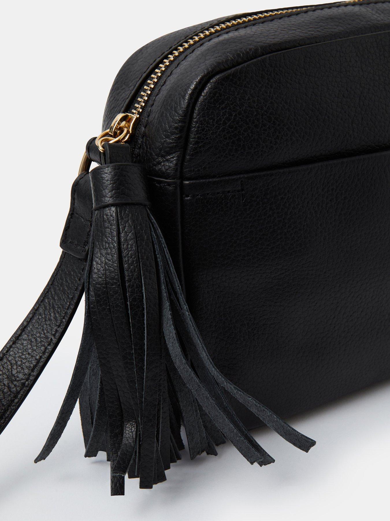 Image 2 of 4 of Accessorize Tassel Leather Crossbody Bag