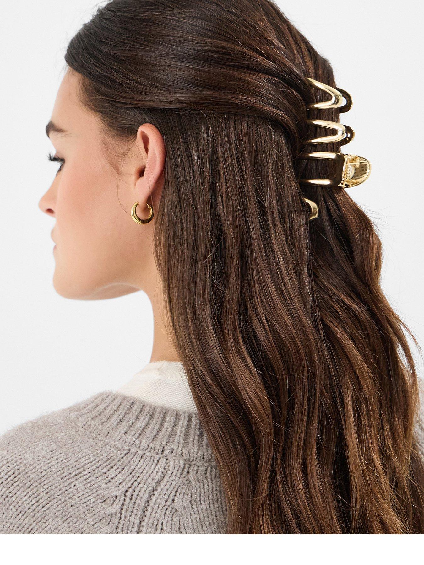 Accessorize Metal Wave Claw Clip - Gold