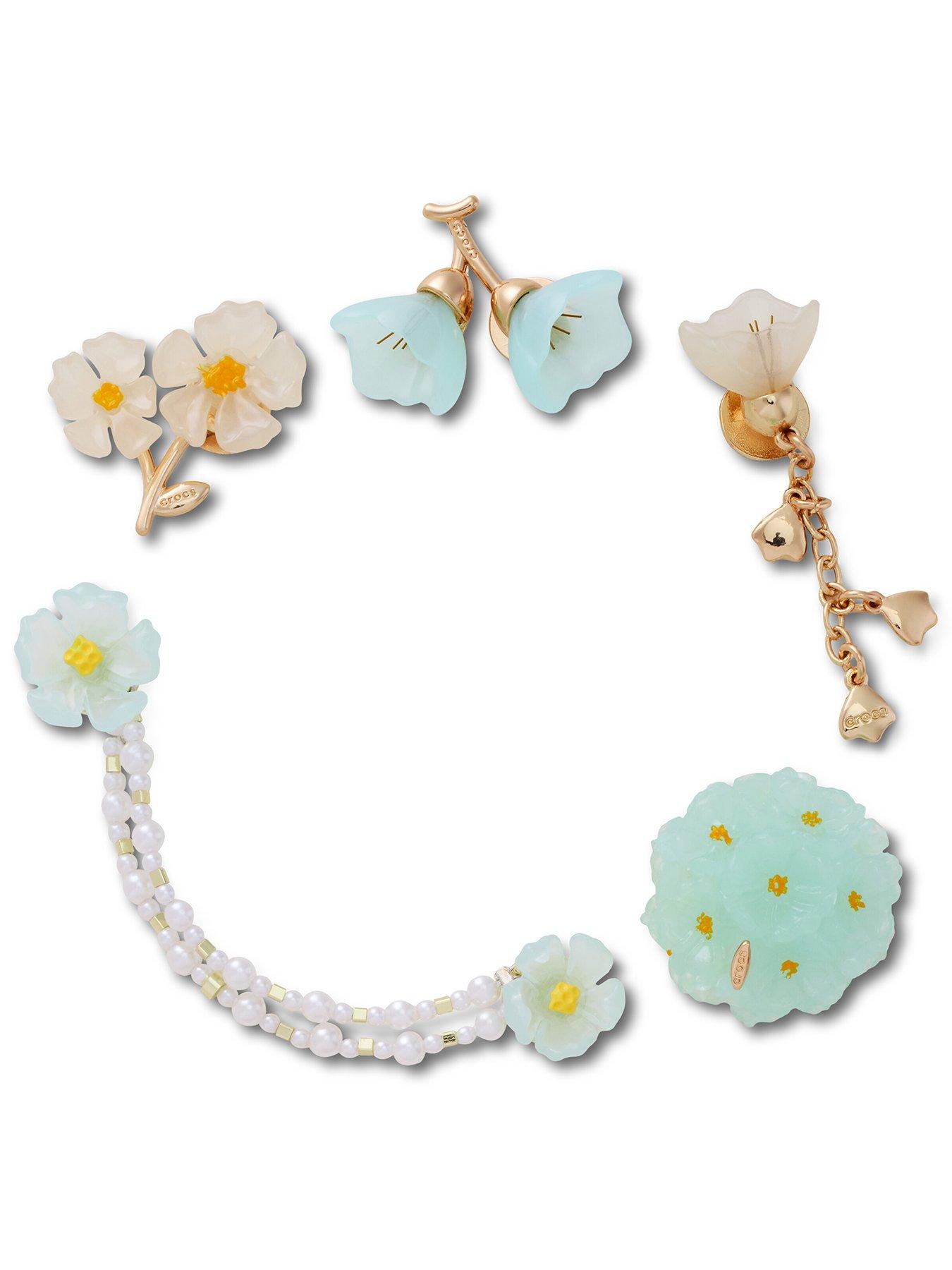 Image 1 of 4 of Crocs Dainty Floral 5 Pack - Blue