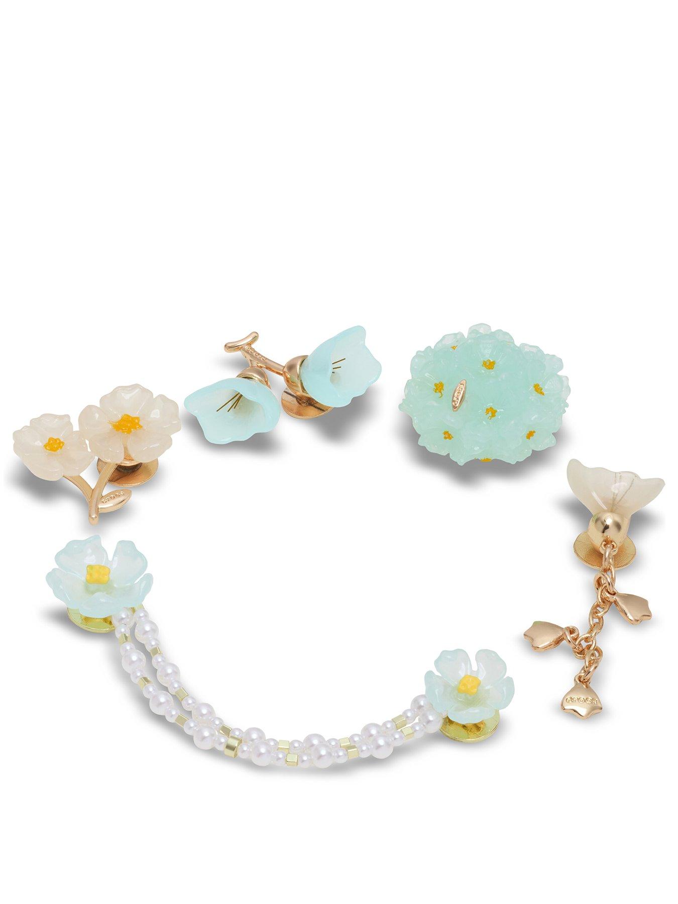 Image 2 of 4 of Crocs Dainty Floral 5 Pack - Blue
