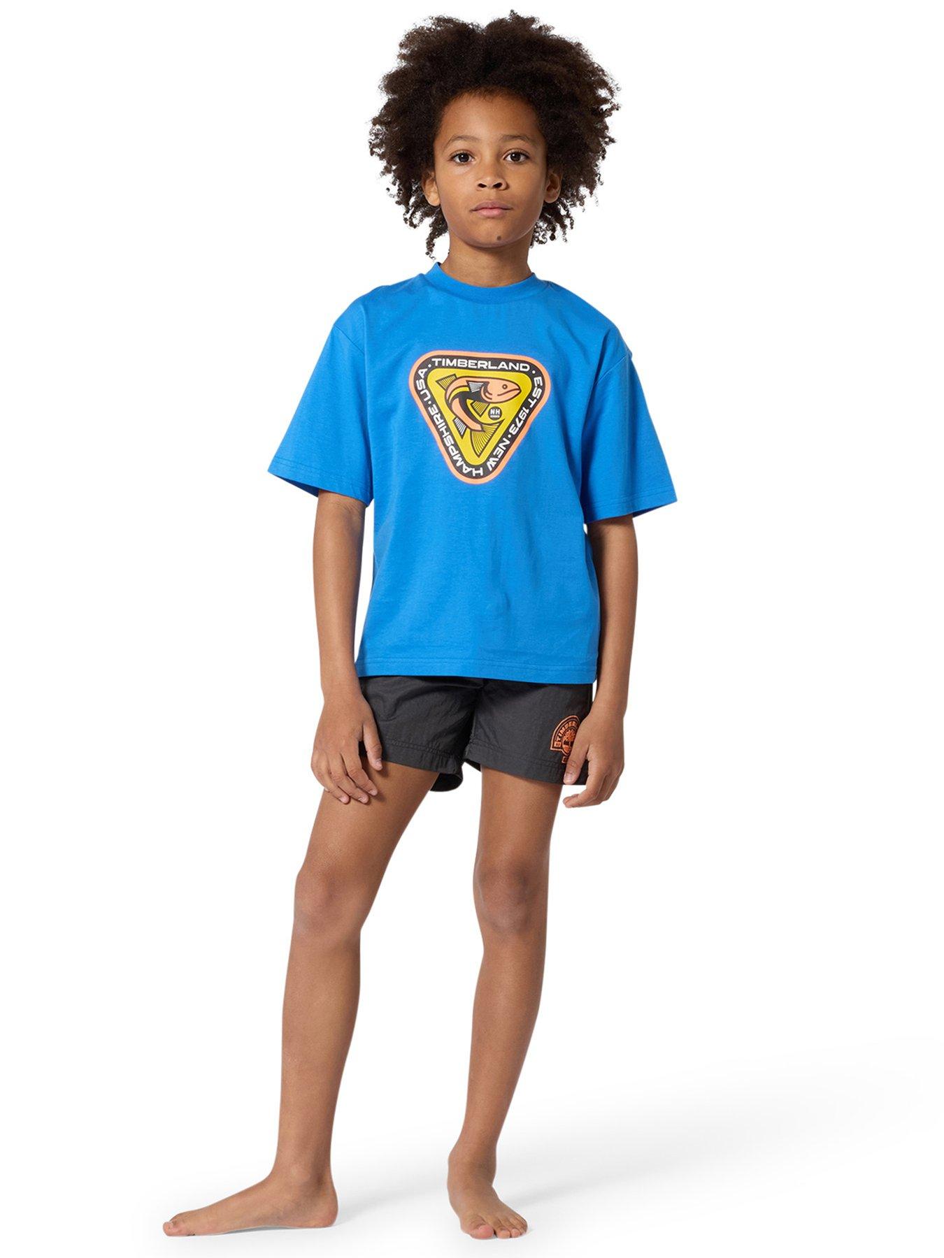 Image 1 of 4 of Timberland Boys Swim Shorts - Dark Grey