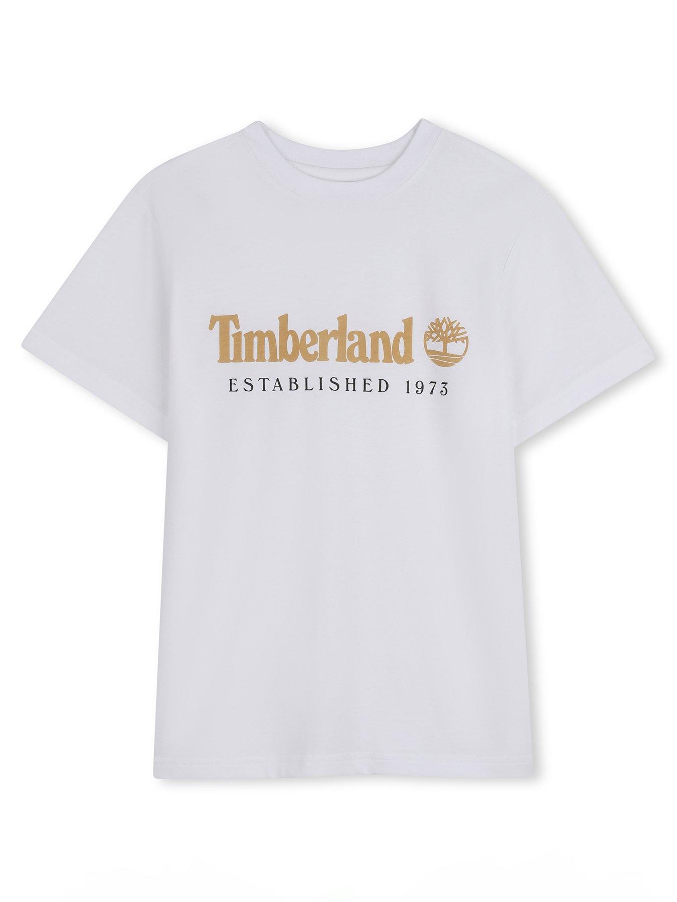 Timberland Boys Short Sleeve T-Shirt - White