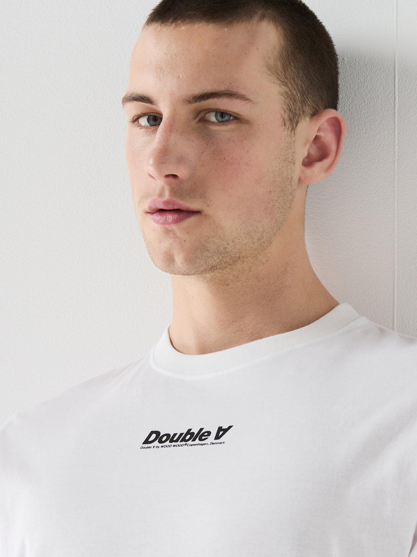 Image 4 of 6 of Double A by Wood Wood Roller T-Shirt - White