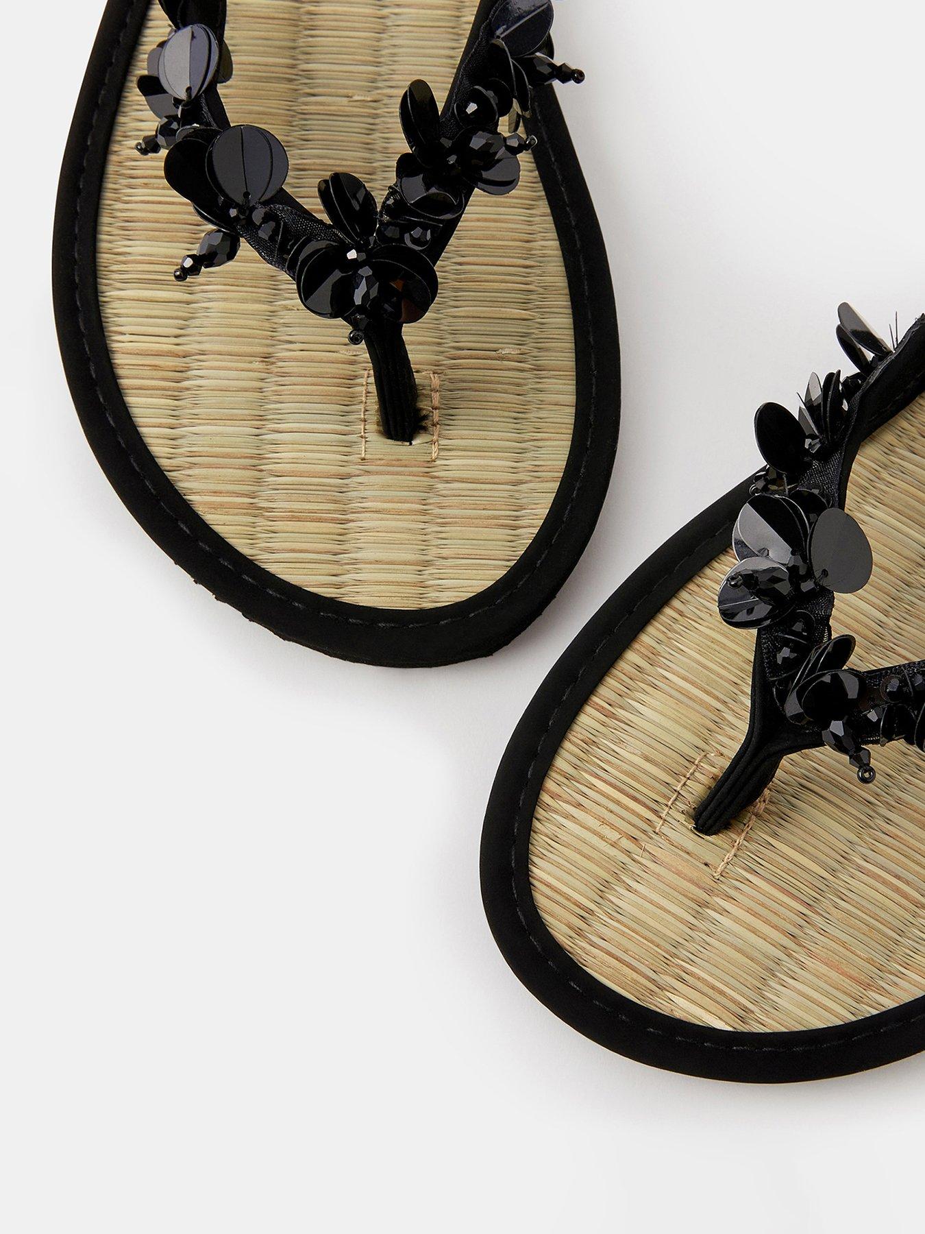 accessorize-sequin-embellished-seagrass-flip-flops-blackoutfit
