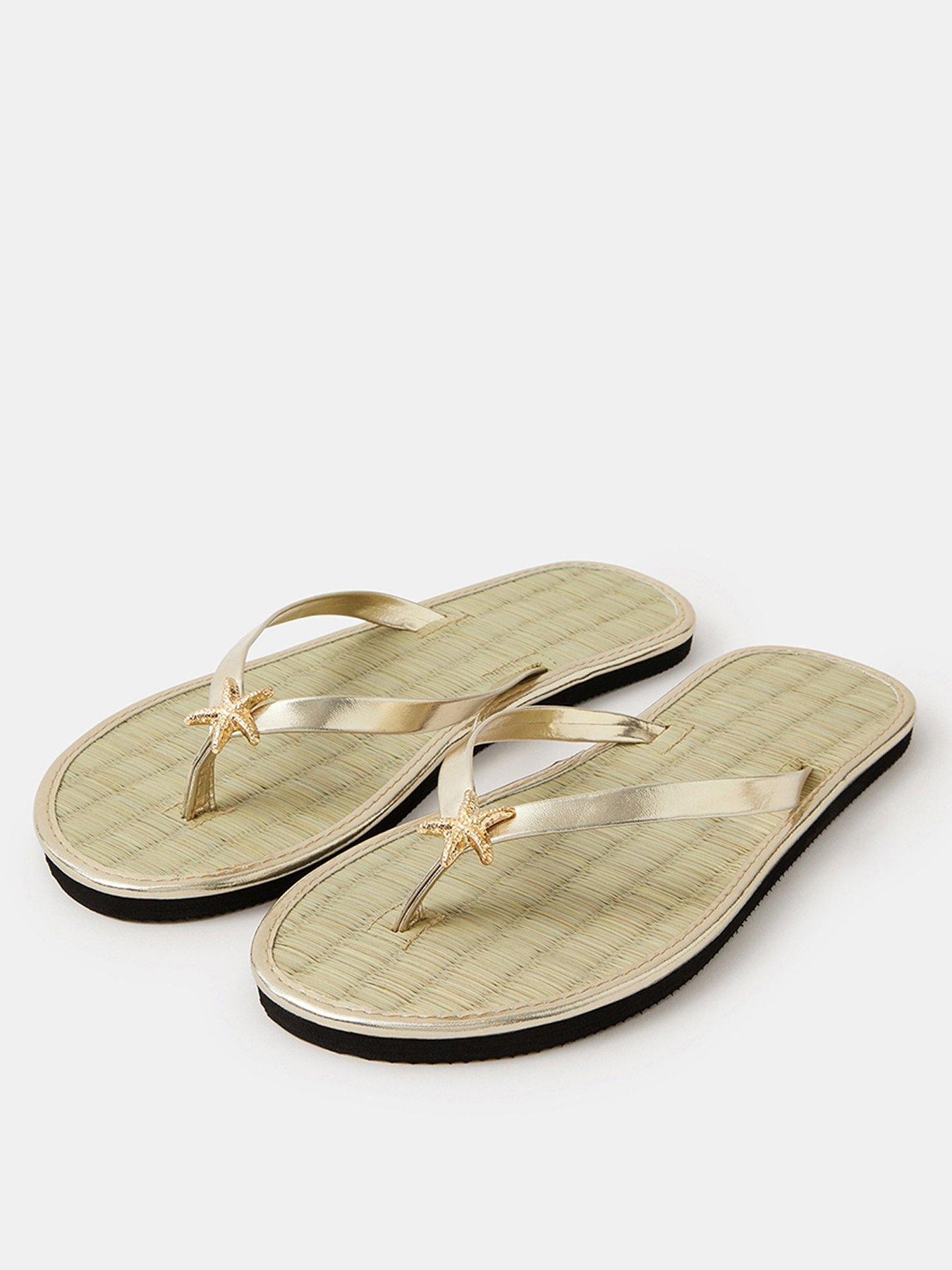 accessorize-starfish-metallic-seagrass-flip-flops-goldstillFront