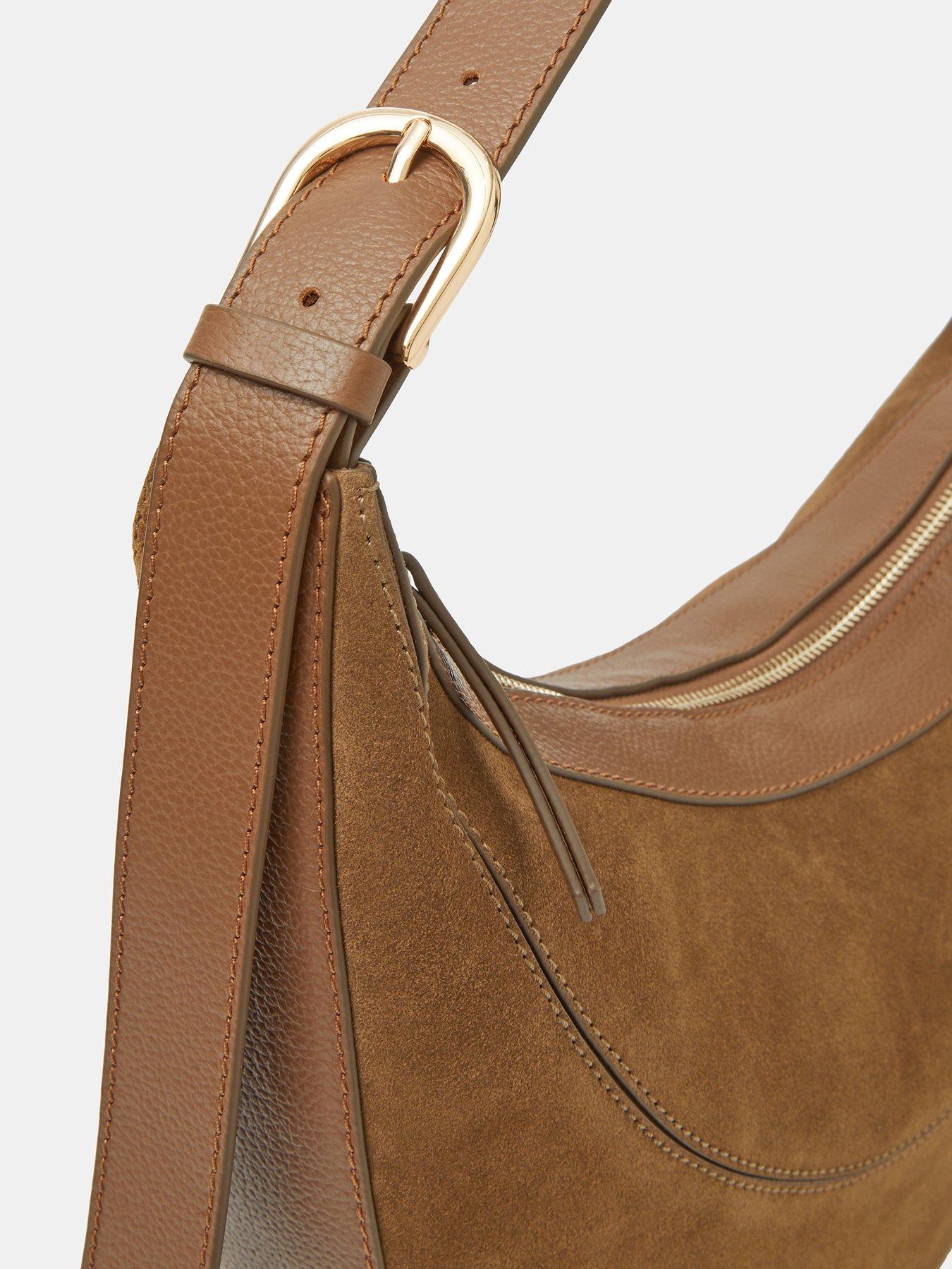 Image 3 of 5 of Accessorize Scoop Suede Shoulder Bag