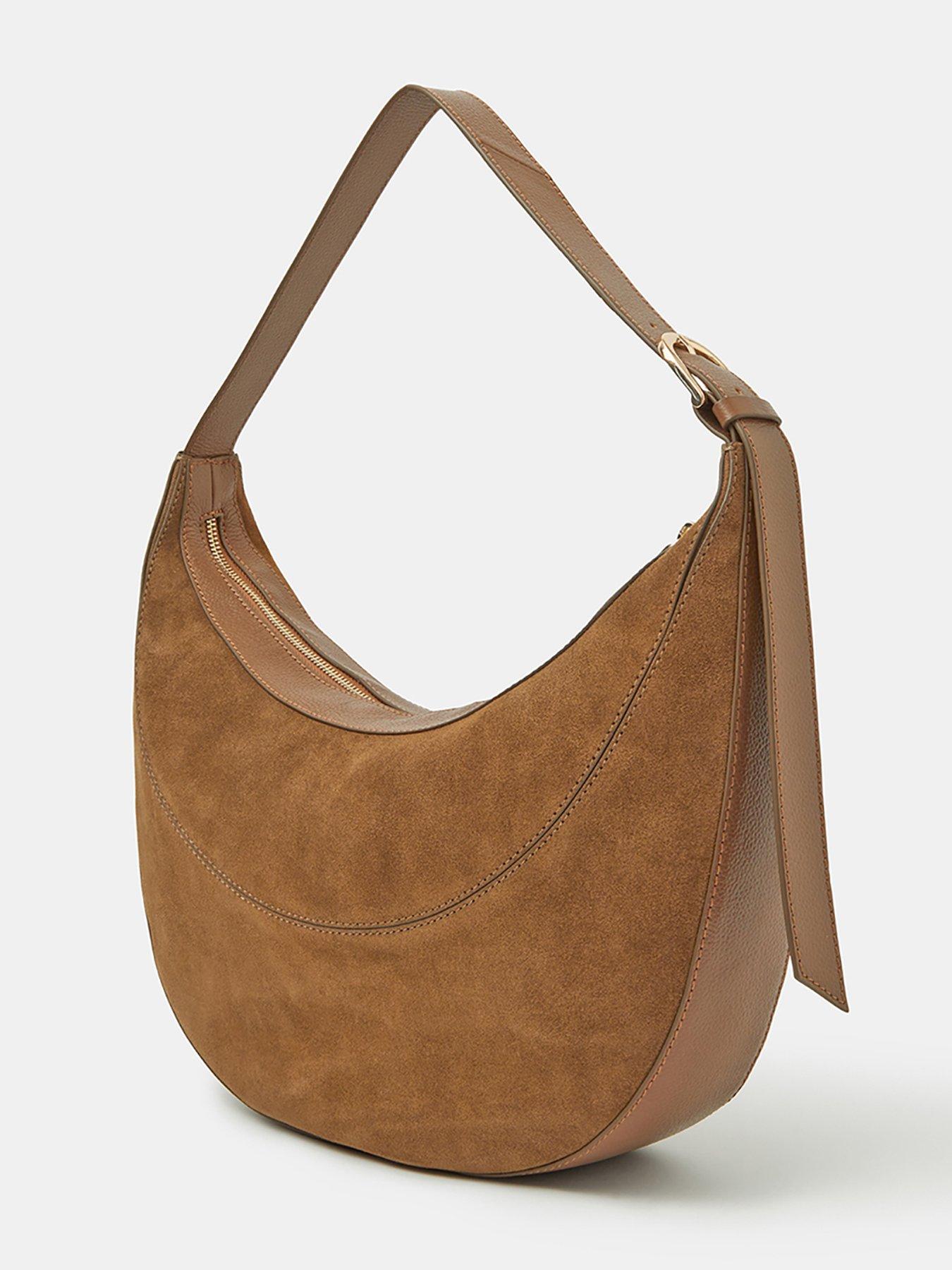 Image 4 of 5 of Accessorize Scoop Suede Shoulder Bag