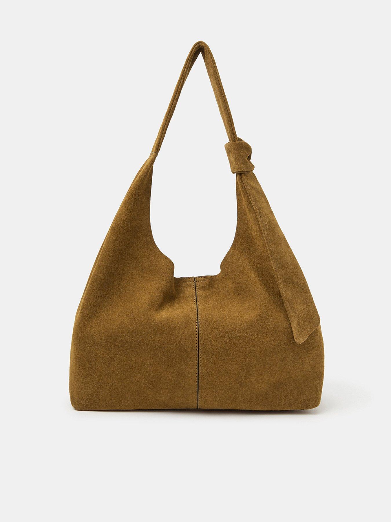 Accessorize Slouchy Knot Suede Shoulder Bag