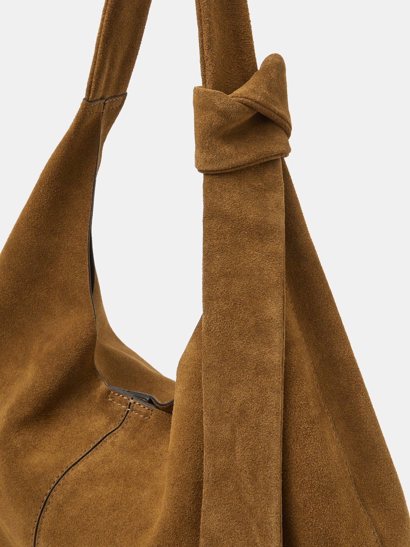 Image 3 of 5 of Accessorize Slouchy Knot Suede Shoulder Bag