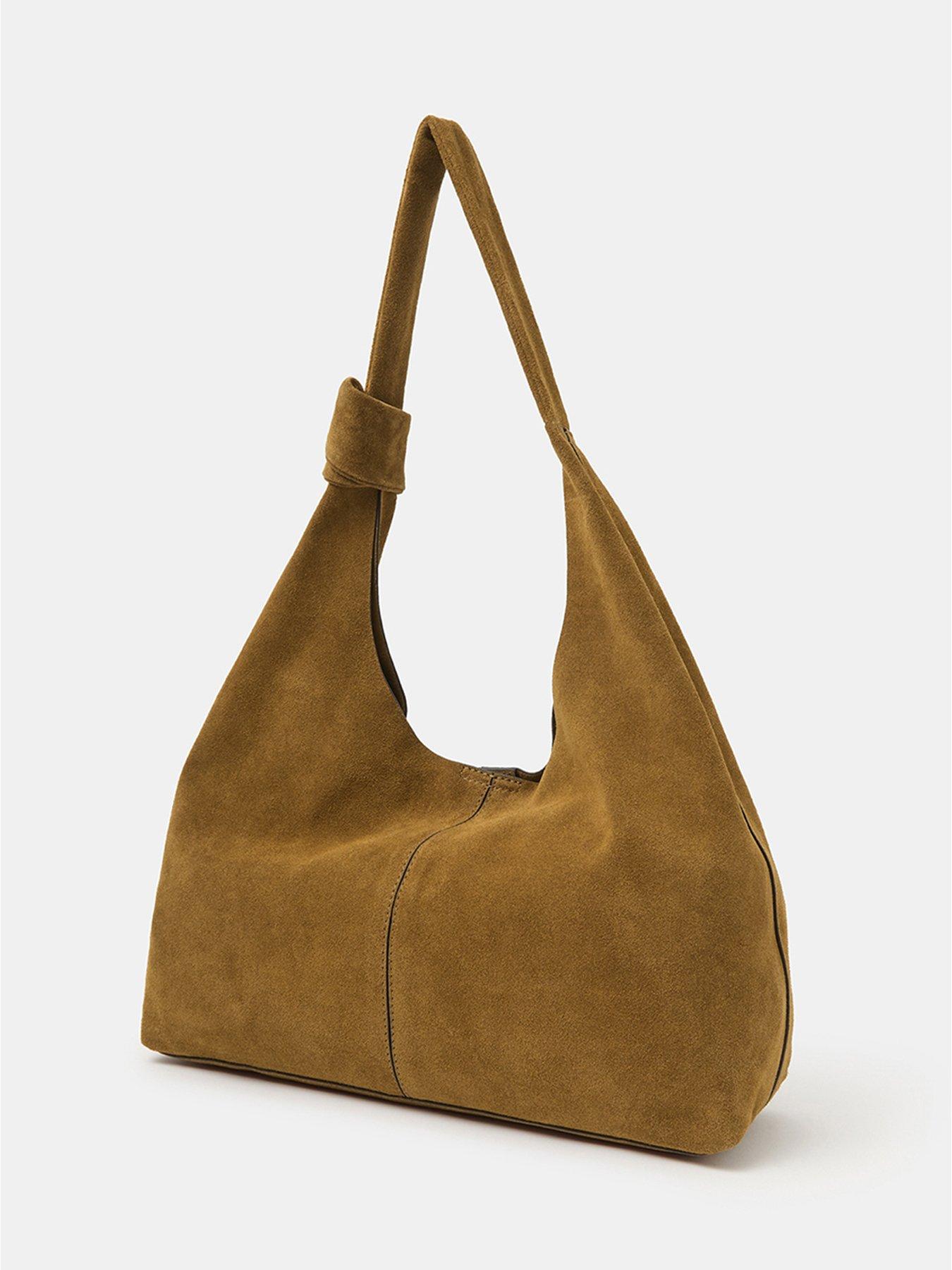 Image 5 of 5 of Accessorize Slouchy Knot Suede Shoulder Bag