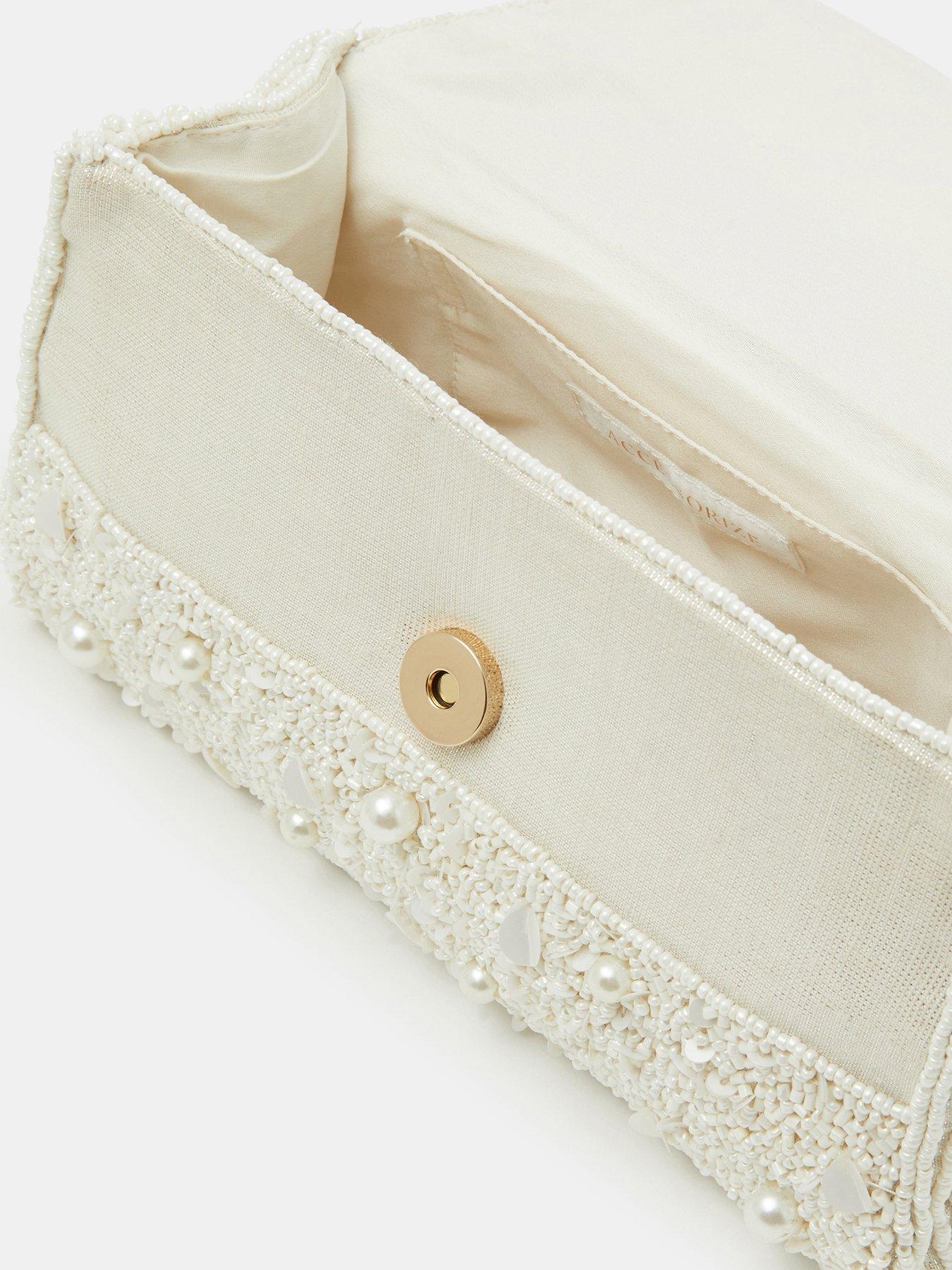 Image 3 of 5 of Accessorize Pearl Beaded Handheld Bag