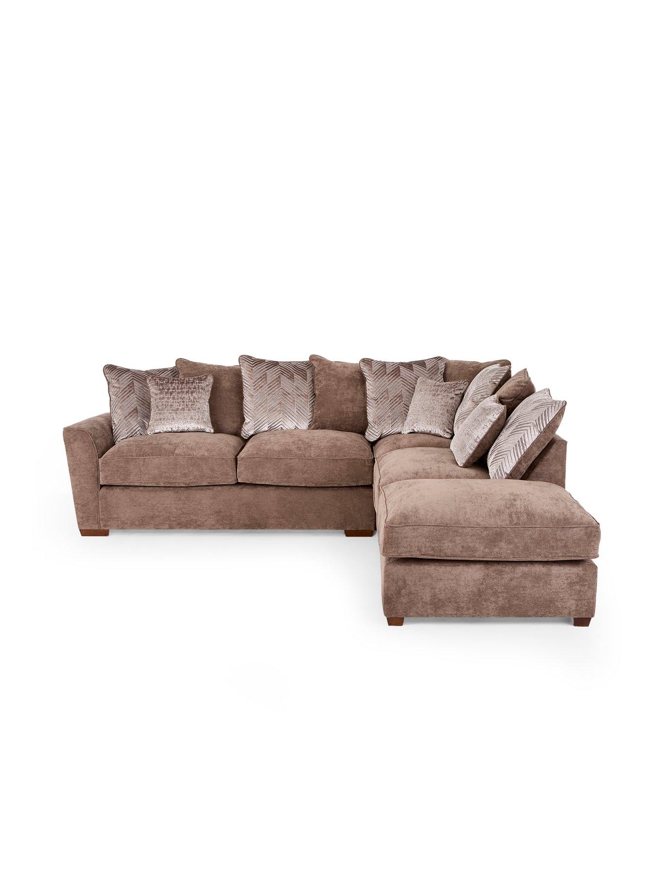 Image 3 of 7 of The Very Collection Roulette Right Hand Fabric Corner Chaise Sofa Bed with Footstool&nbsp;- Made to Order in the UK