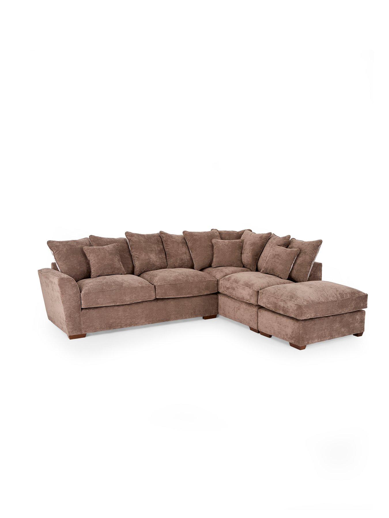 Image 4 of 7 of The Very Collection Roulette Right Hand Fabric Corner Chaise Sofa Bed with Footstool&nbsp;- Made to Order in the UK