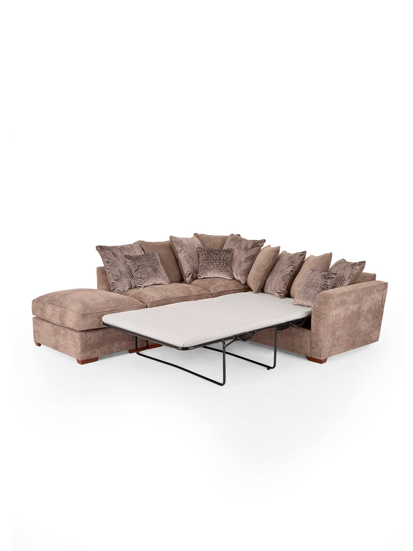 Image 5 of 7 of The Very Collection Roulette Right Hand Fabric Corner Chaise Sofa Bed with Footstool&nbsp;- Made to Order in the UK