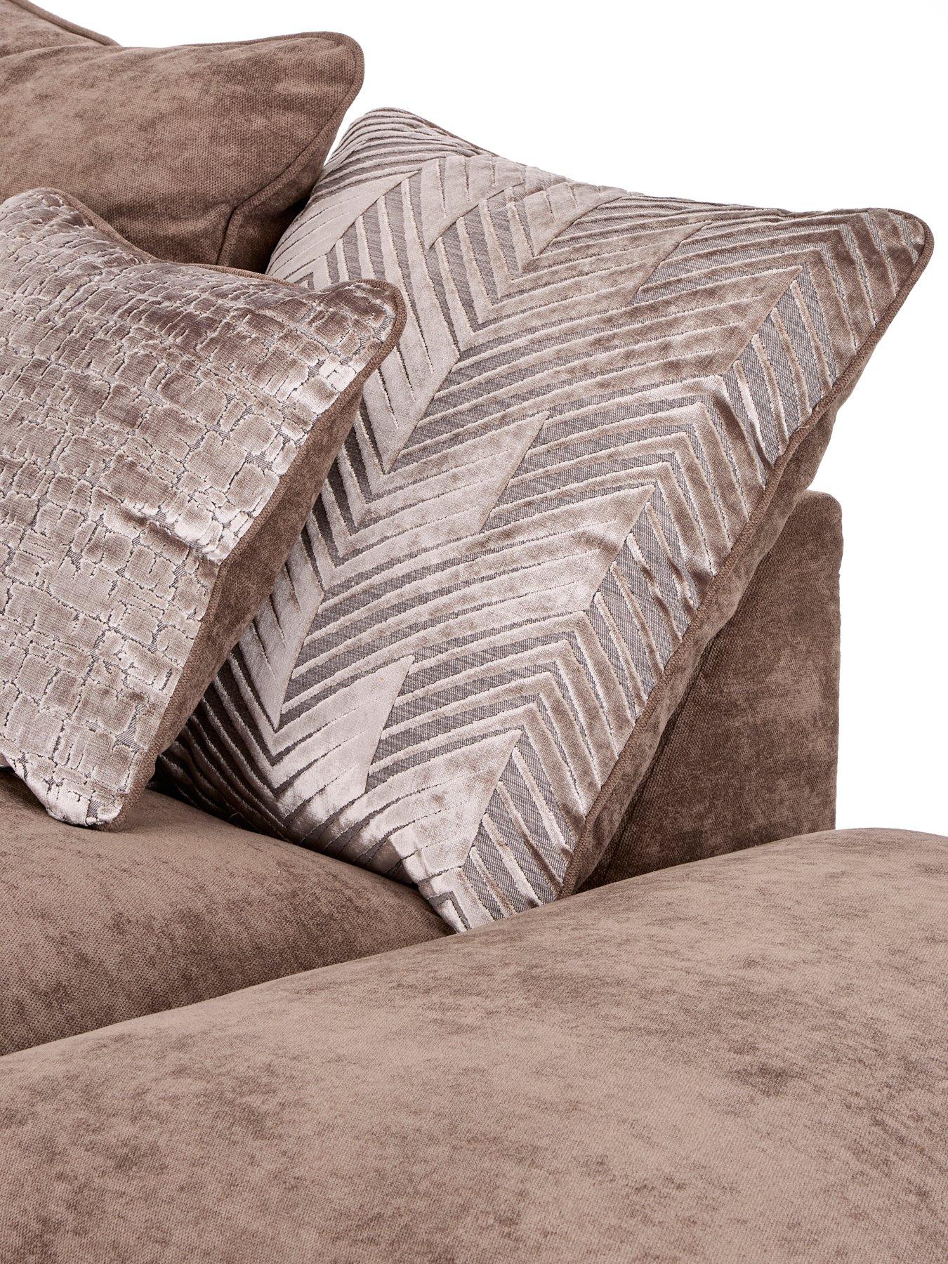 Image 6 of 7 of The Very Collection Roulette Right Hand Fabric Corner Chaise Sofa Bed with Footstool&nbsp;- Made to Order in the UK