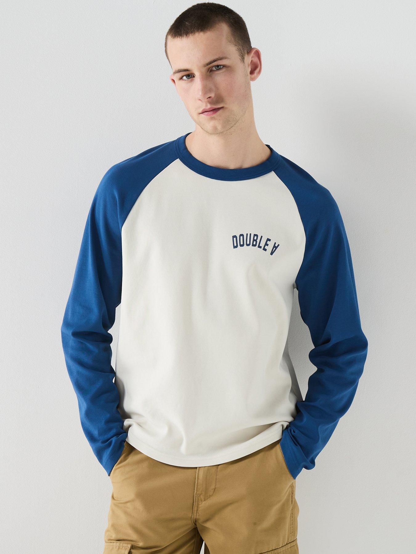 Double A by Wood Wood Diego Long Sleeve T-Shirt - Bright Blue