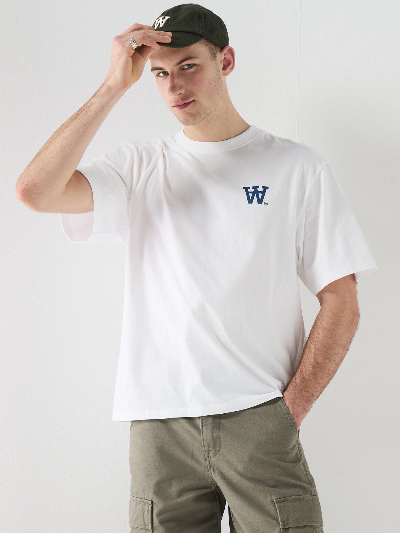 Double A by Wood Wood Fence Back Graphic T-Shirt - White