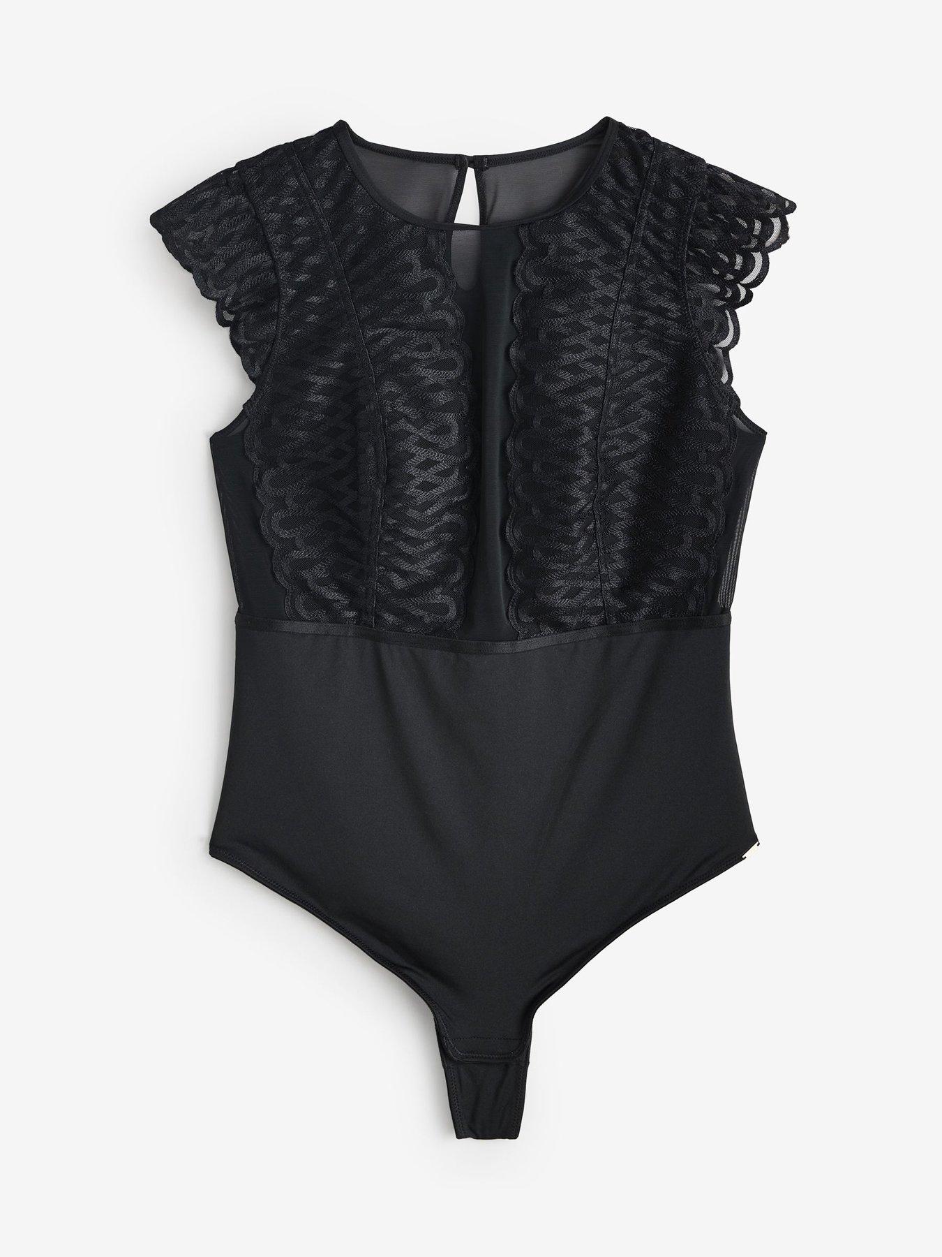 lipsy-lipsy-emb-cap-sleeve-bodysuit-blackback