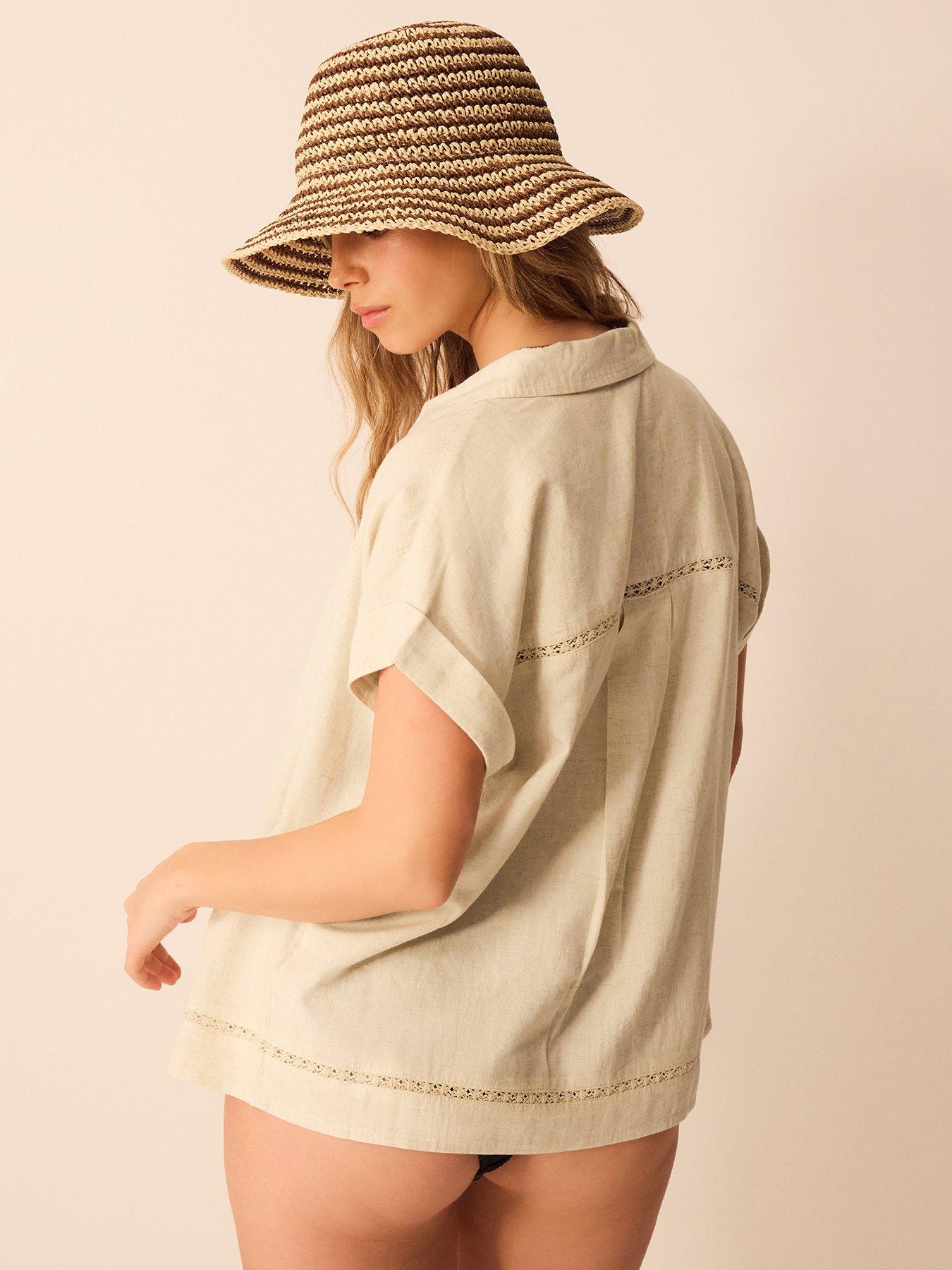 accessorize-lace-trim-linen-shirt-brownstillFront