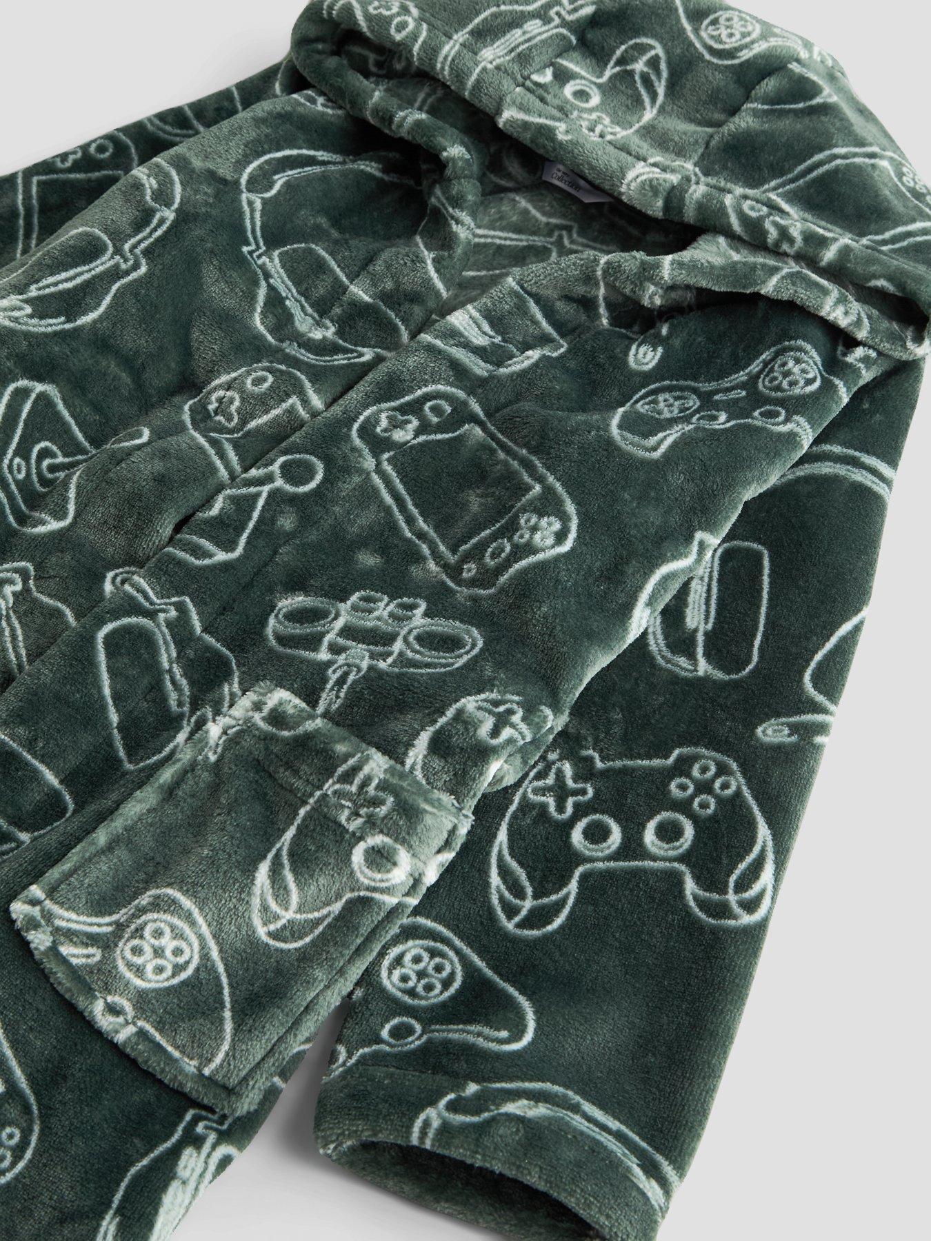 Image 3 of 5 of The Very Collection Boys Gaming Fleece Dressing Gown (3-16 Years)