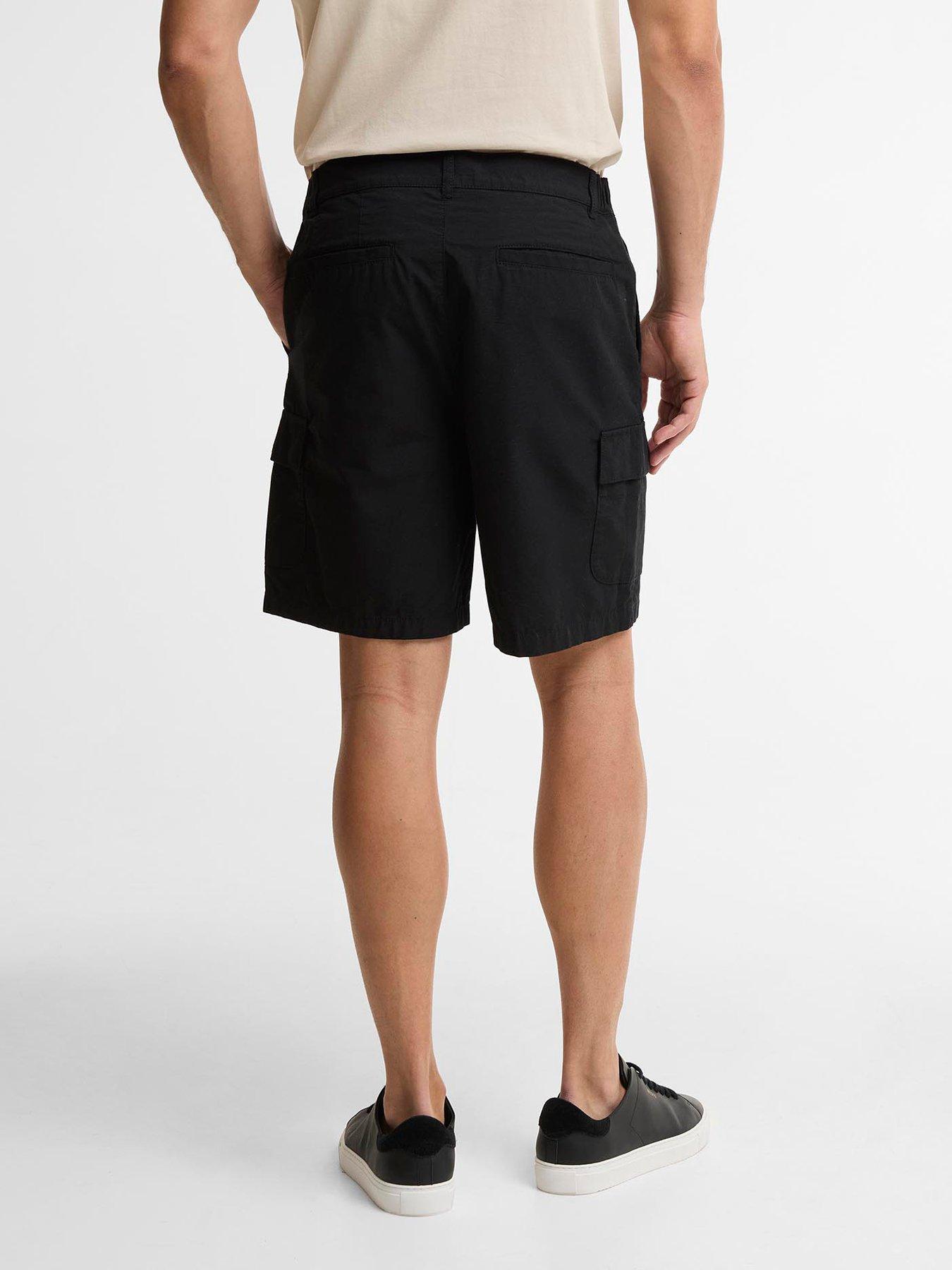 barbour-international-ripstop-cargo-shorts-blackstillFront