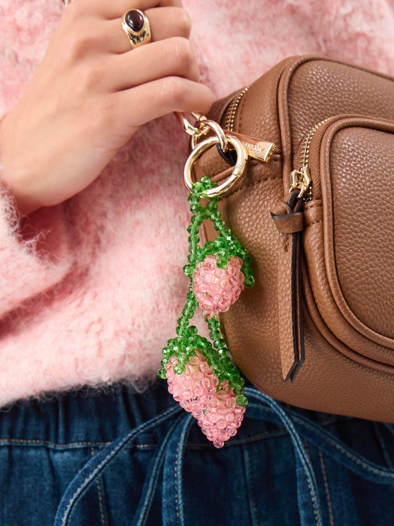 accessorize-strawberry-beaded-bag-charm-pinkstillFront