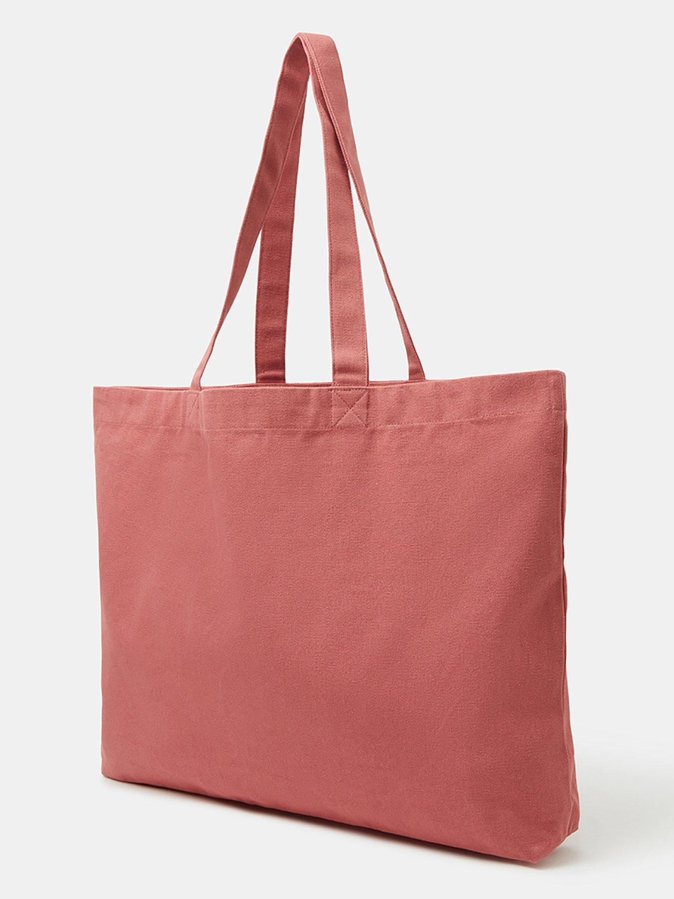 Image 5 of 5 of Accessorize Floral Embroidered Shopper Bag - Pink