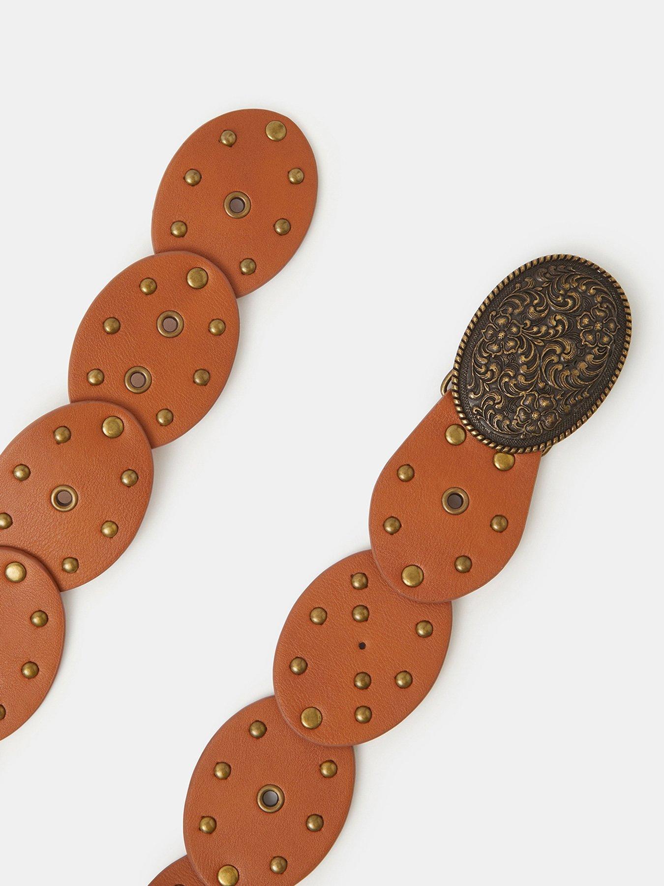 Image 3 of 3 of Accessorize Western Buckle Oval Disc Belt