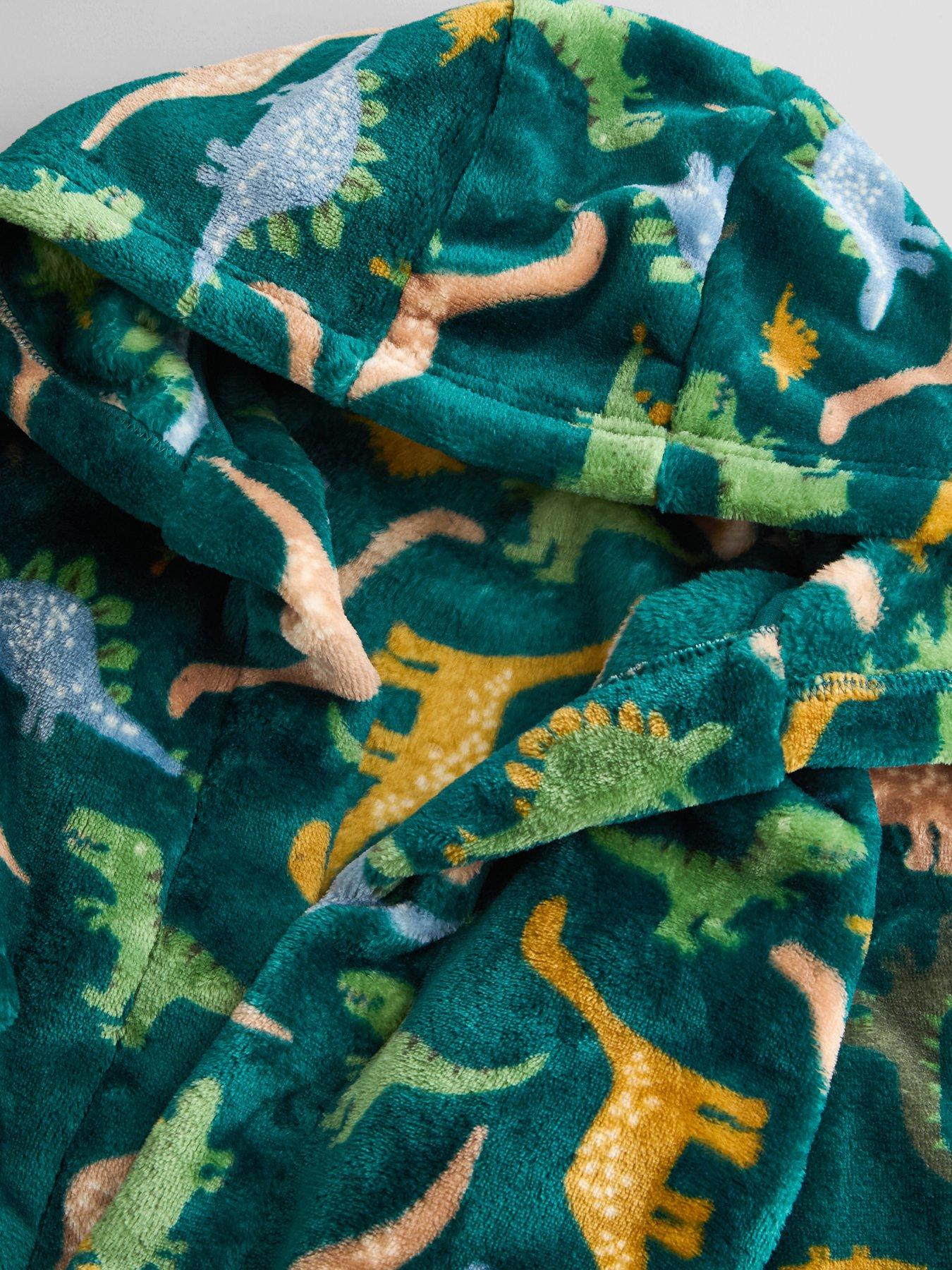 Image 3 of 4 of The Very Collection Boys Dinosaure Fleece Dressing Gown (9months-7 Years)