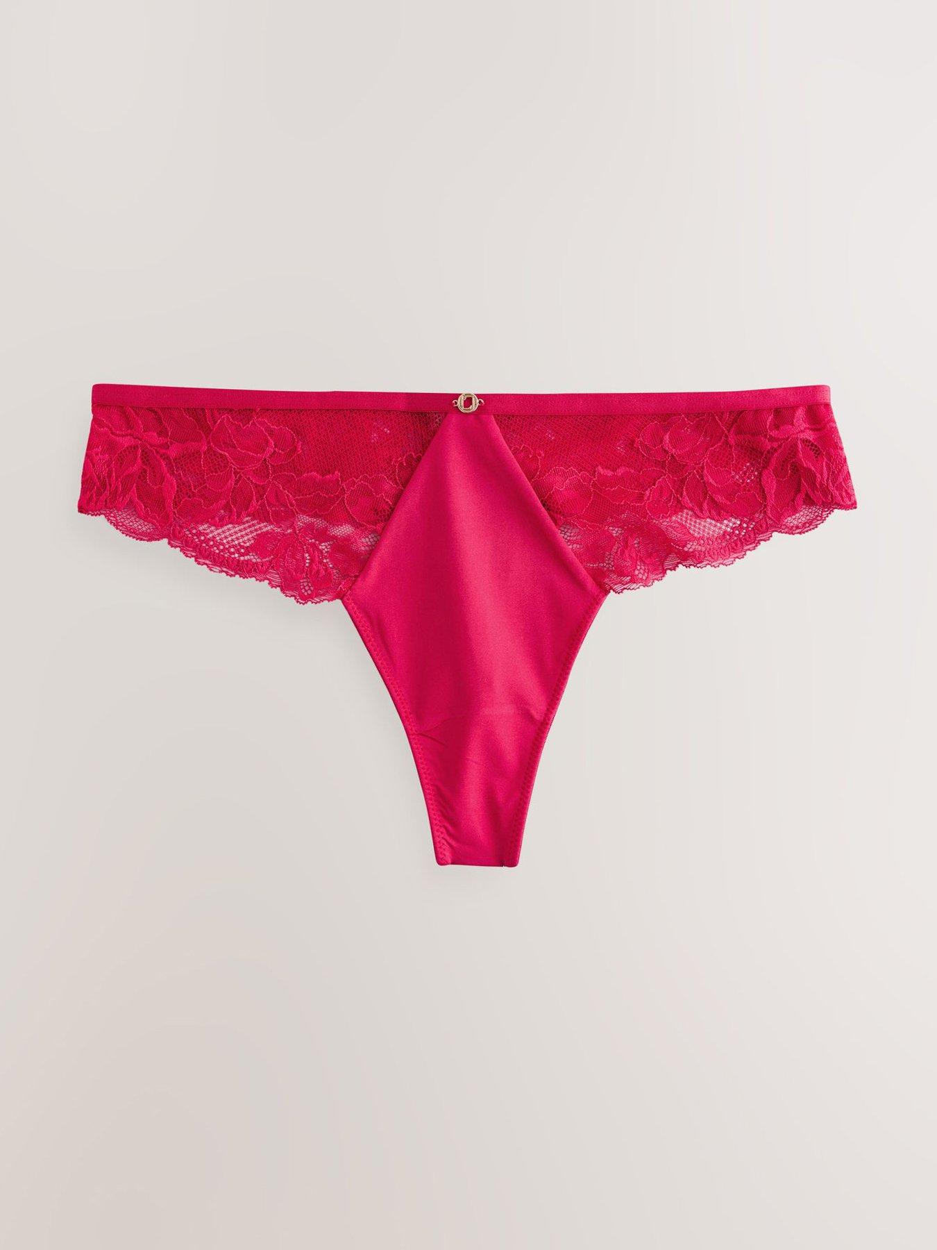 Image 5 of 6 of Lipsy Lipsy Elce Red Thong - Red